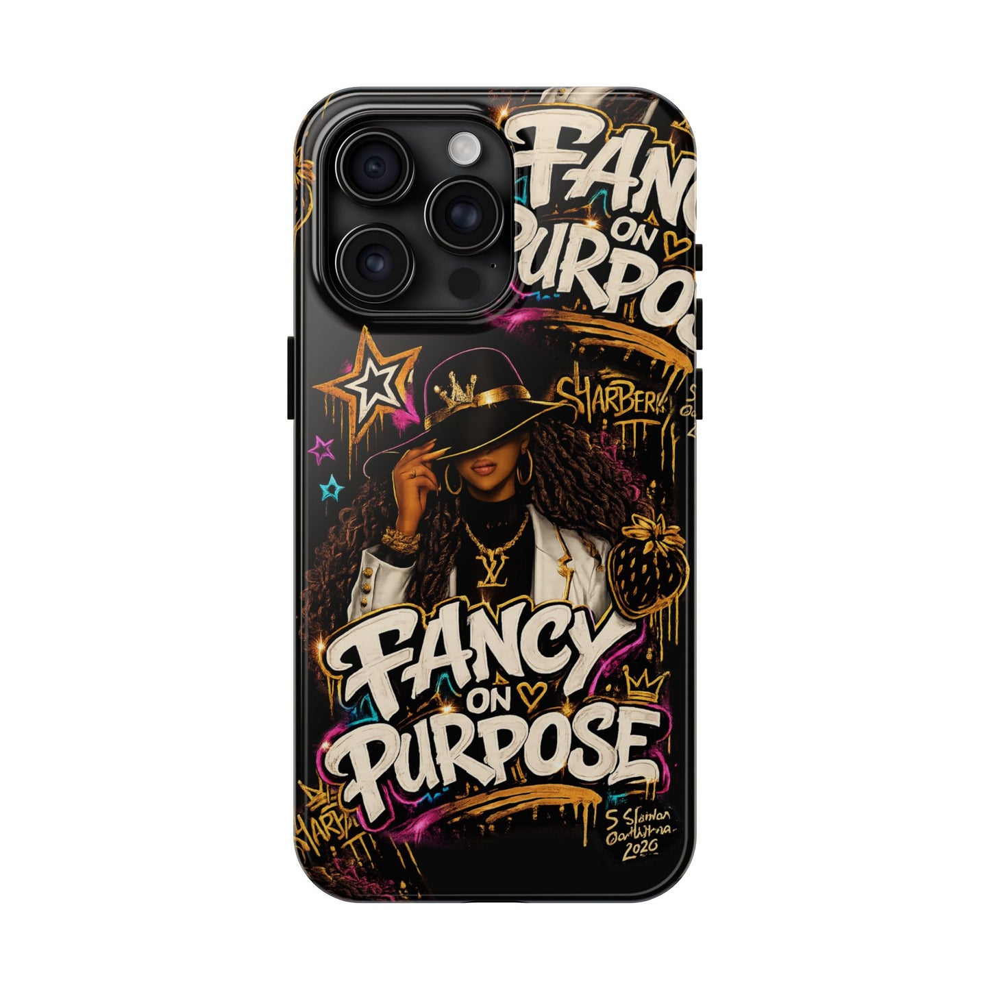 Fancy On Purpose Phone Case – Bold Black Woman Street Art Design