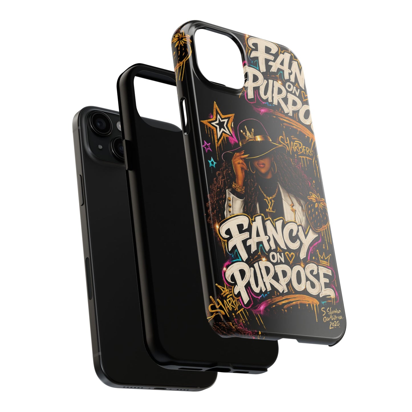 Fancy On Purpose Phone Case – Bold Black Woman Street Art Design