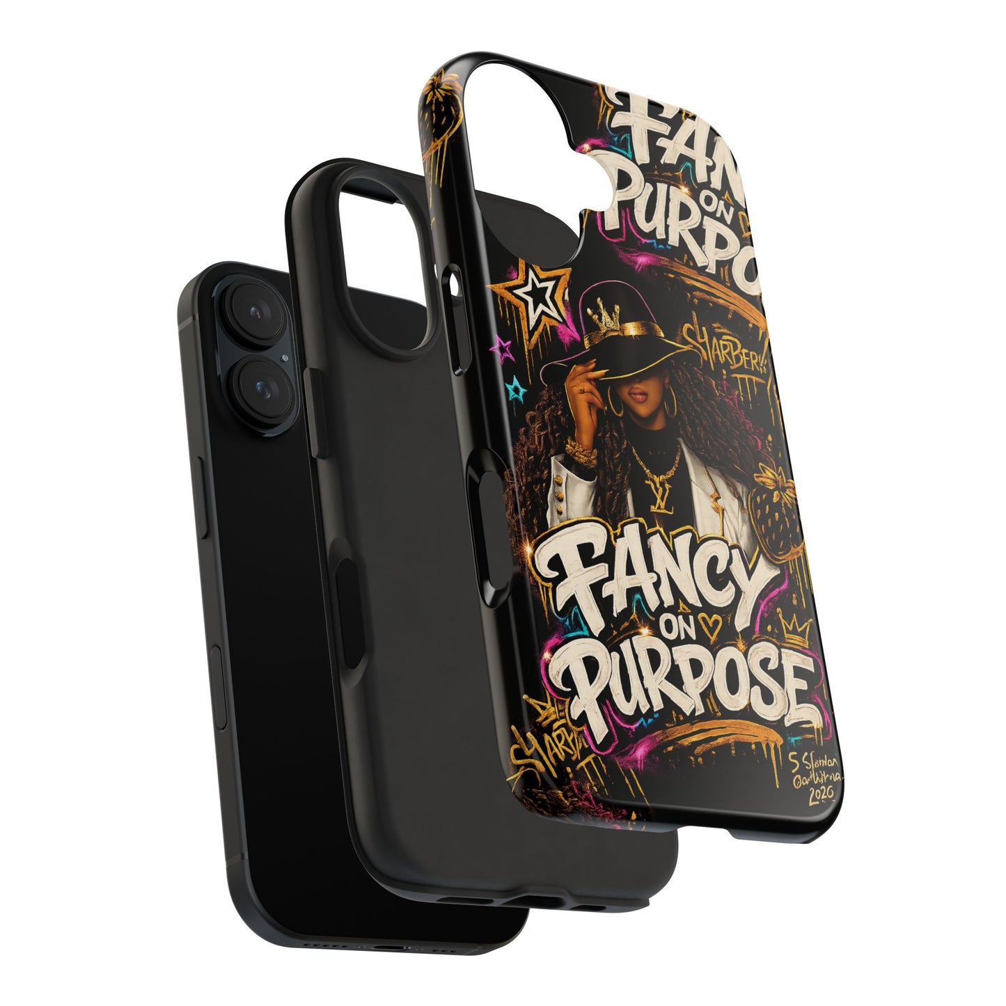 Fancy On Purpose Phone Case – Bold Black Woman Street Art Design