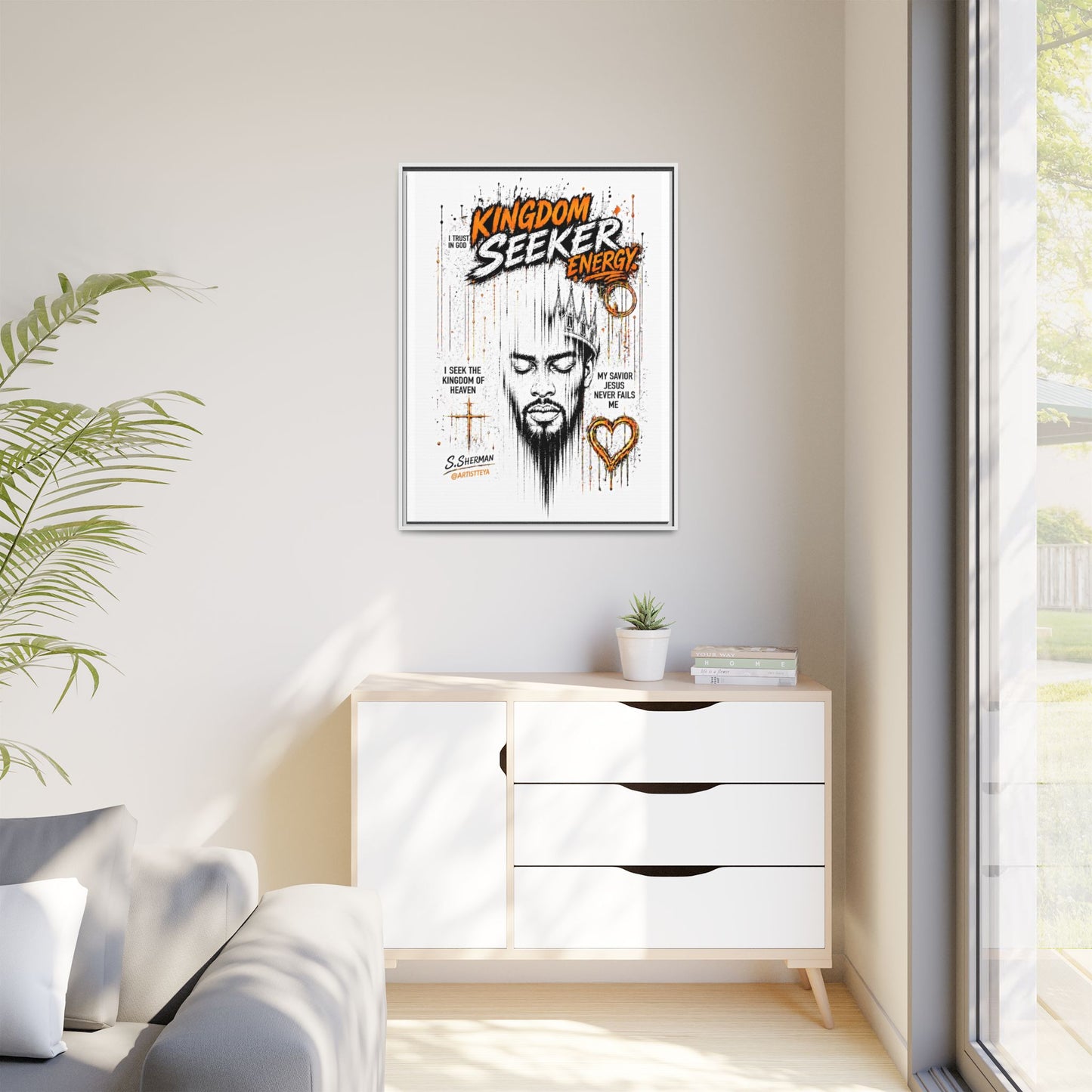 Kingdom Seeker Energy™

Faith-Inspired Contemporary Art  Canvas Print Matte Canvas, Framed (Multi-color)