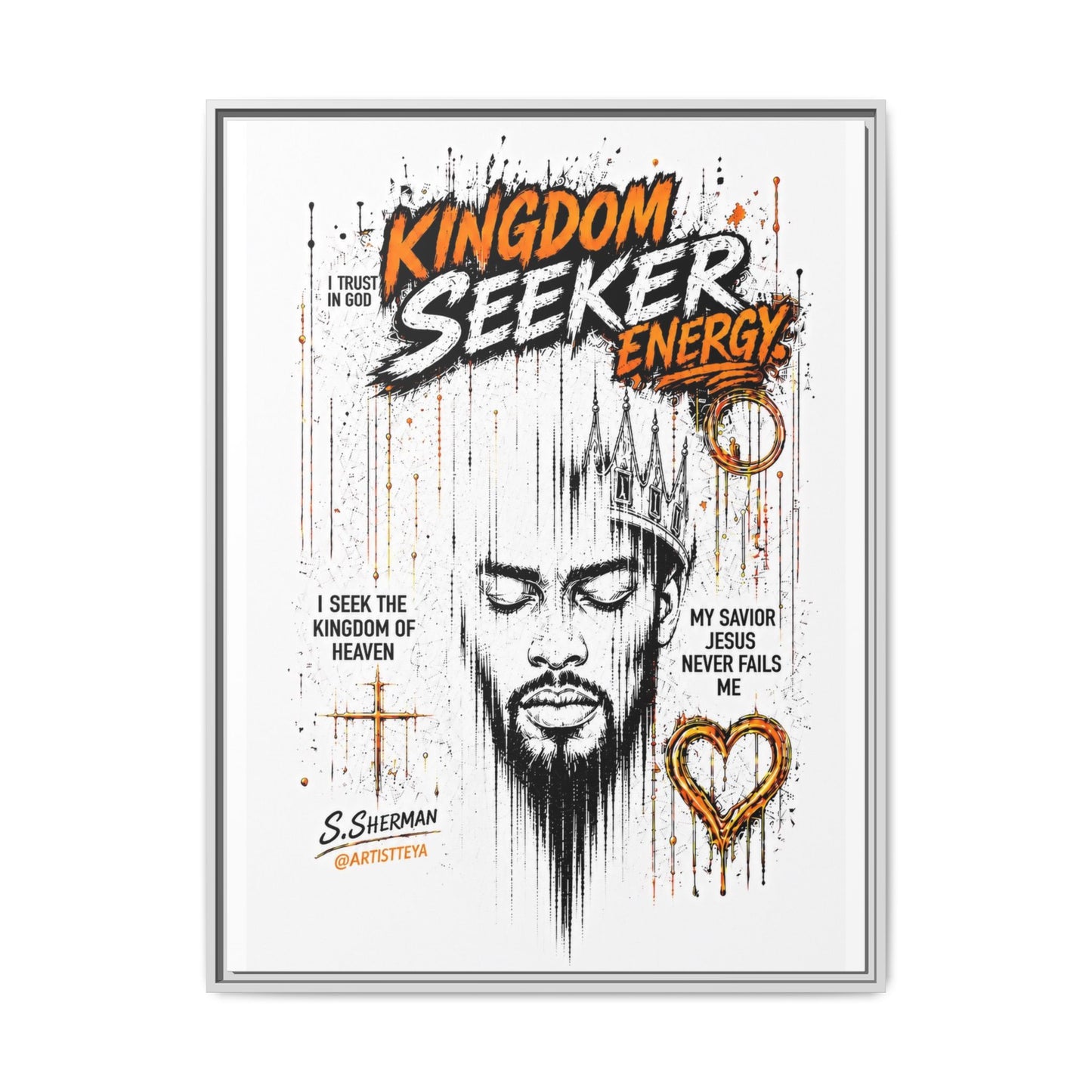 Kingdom Seeker Energy™

Faith-Inspired Contemporary Art  Canvas Print Matte Canvas, Framed (Multi-color)