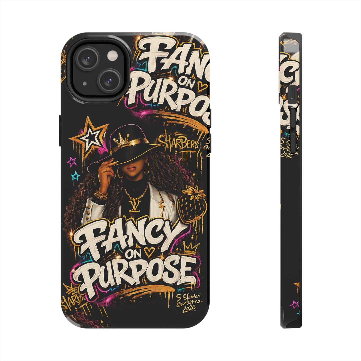 Fancy On Purpose Phone Case – Bold Black Woman Street Art Design