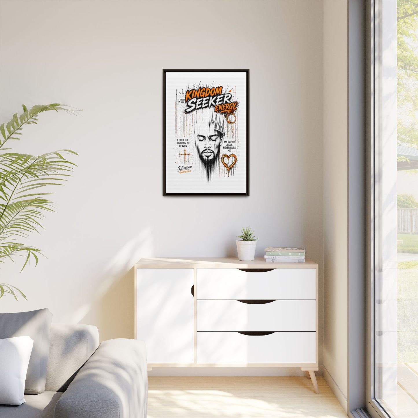 Kingdom Seeker Energy™

Faith-Inspired Contemporary Art  Canvas Print Matte Canvas, Framed (Multi-color)
