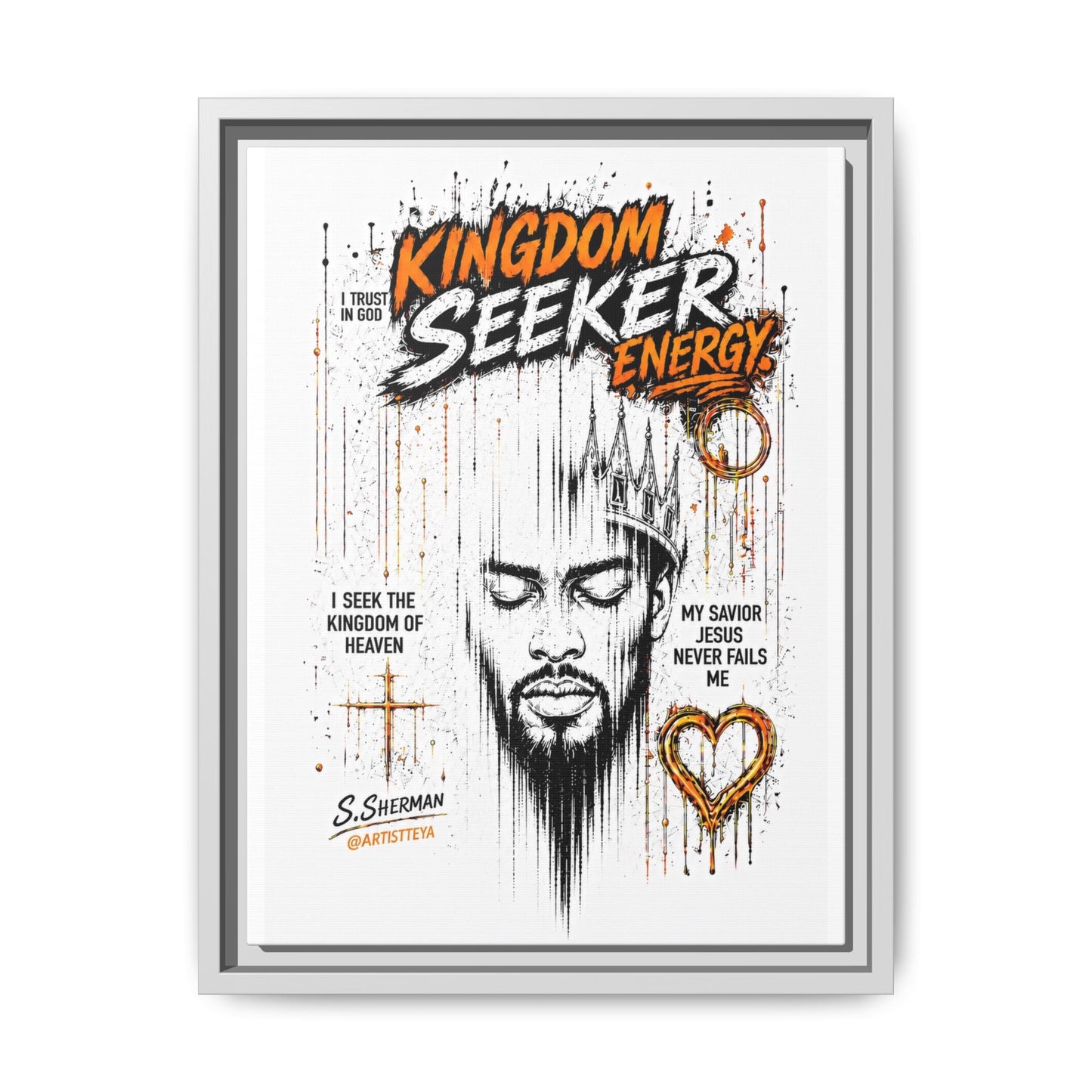 Kingdom Seeker Energy™

Faith-Inspired Contemporary Art  Canvas Print Matte Canvas, Framed (Multi-color)