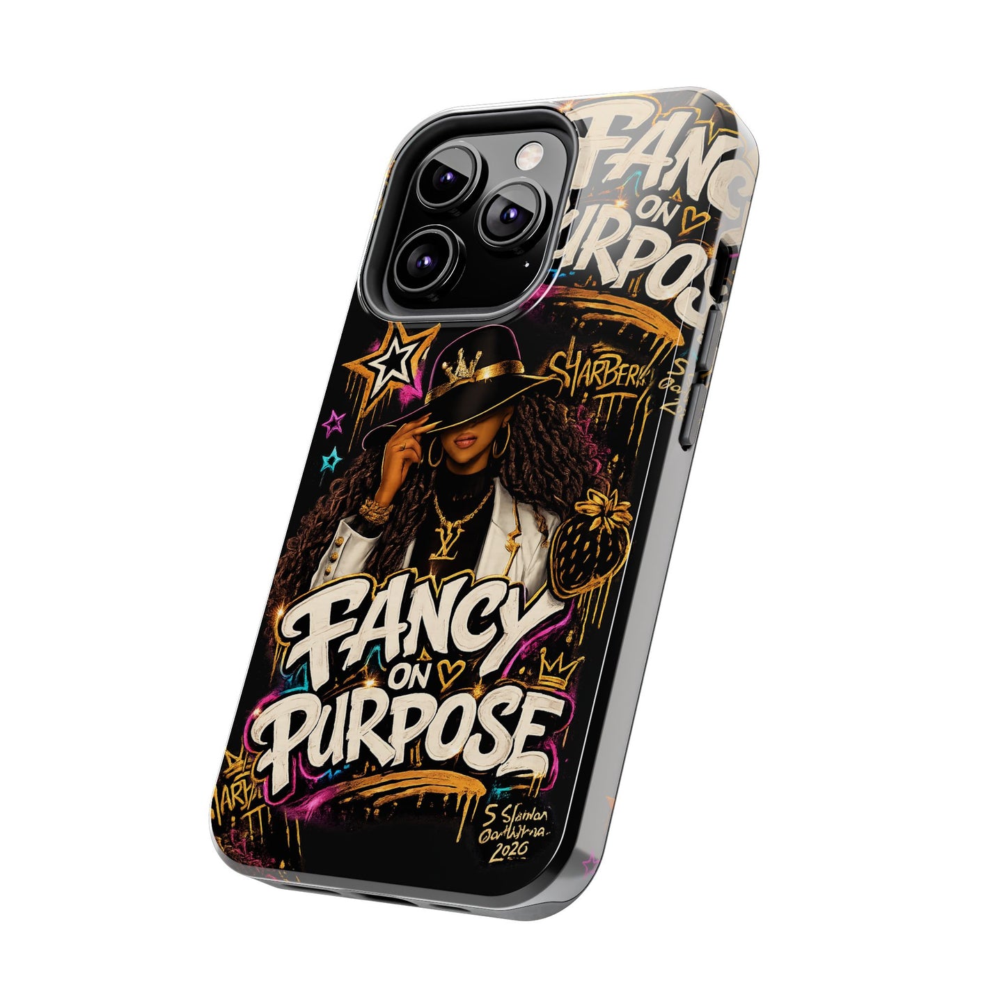 Fancy On Purpose Phone Case – Bold Black Woman Street Art Design