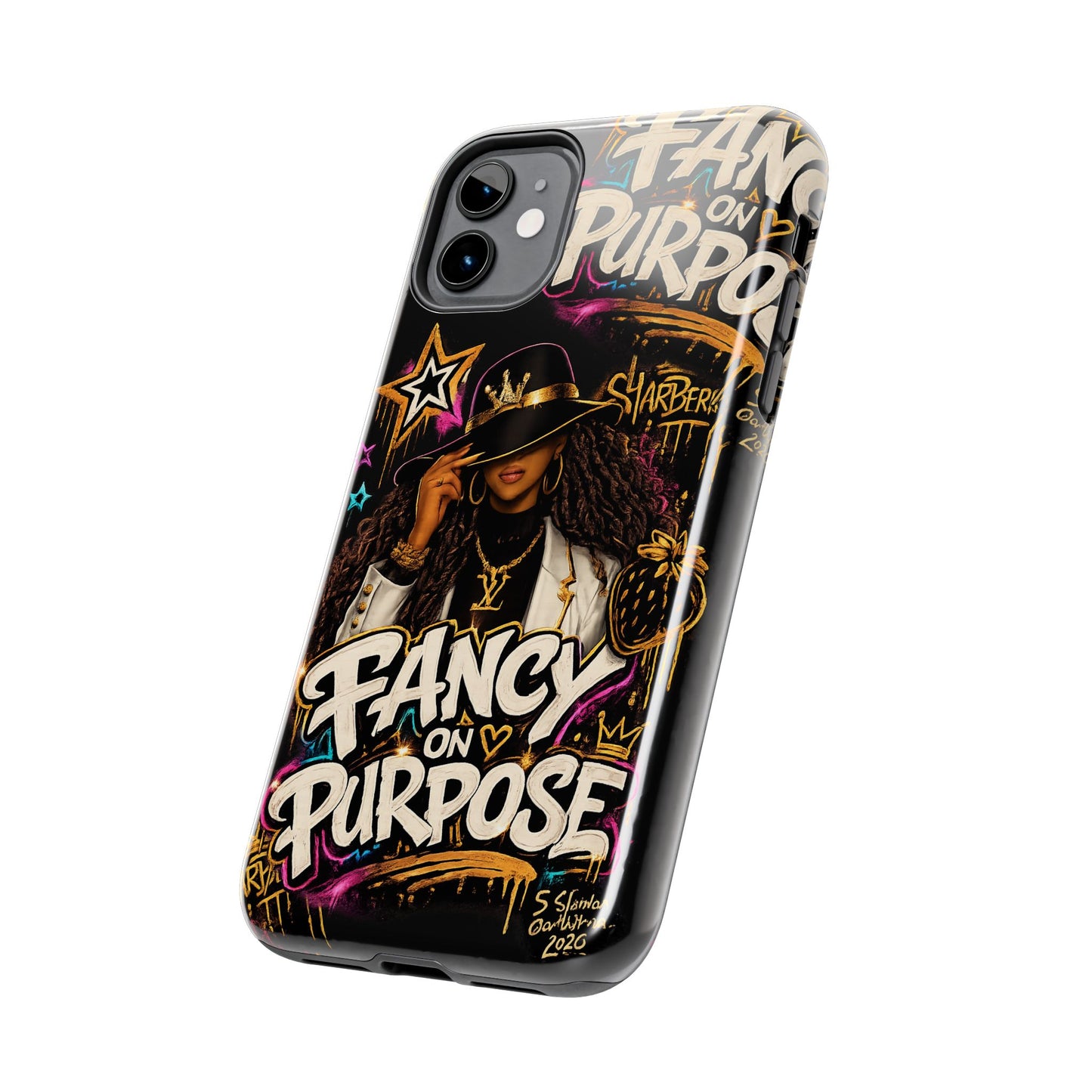 Fancy On Purpose Phone Case – Bold Black Woman Street Art Design