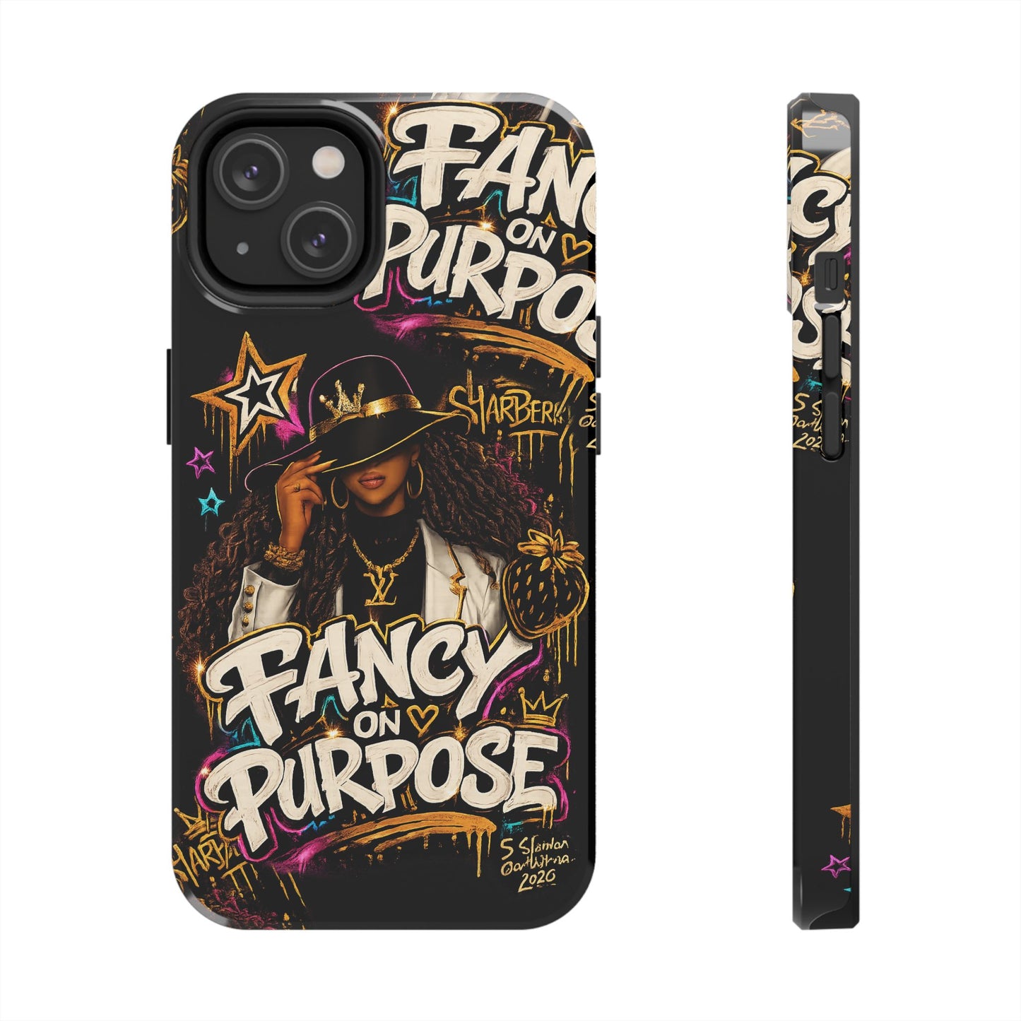 Fancy On Purpose Phone Case – Bold Black Woman Street Art Design