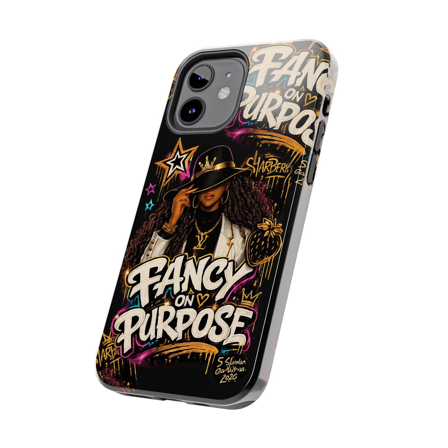 Fancy On Purpose Phone Case – Bold Black Woman Street Art Design