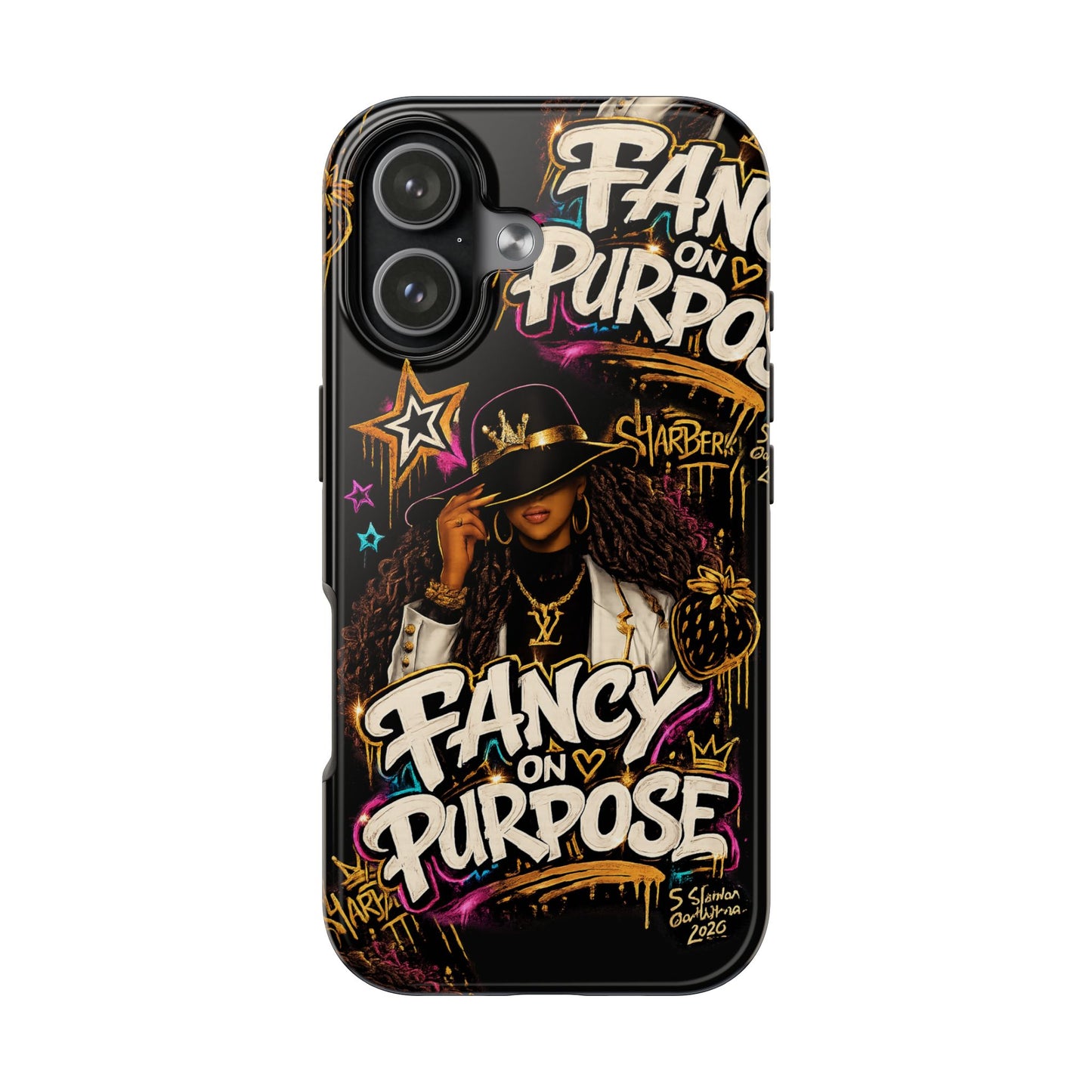 Fancy On Purpose Phone Case – Bold Black Woman Street Art Design