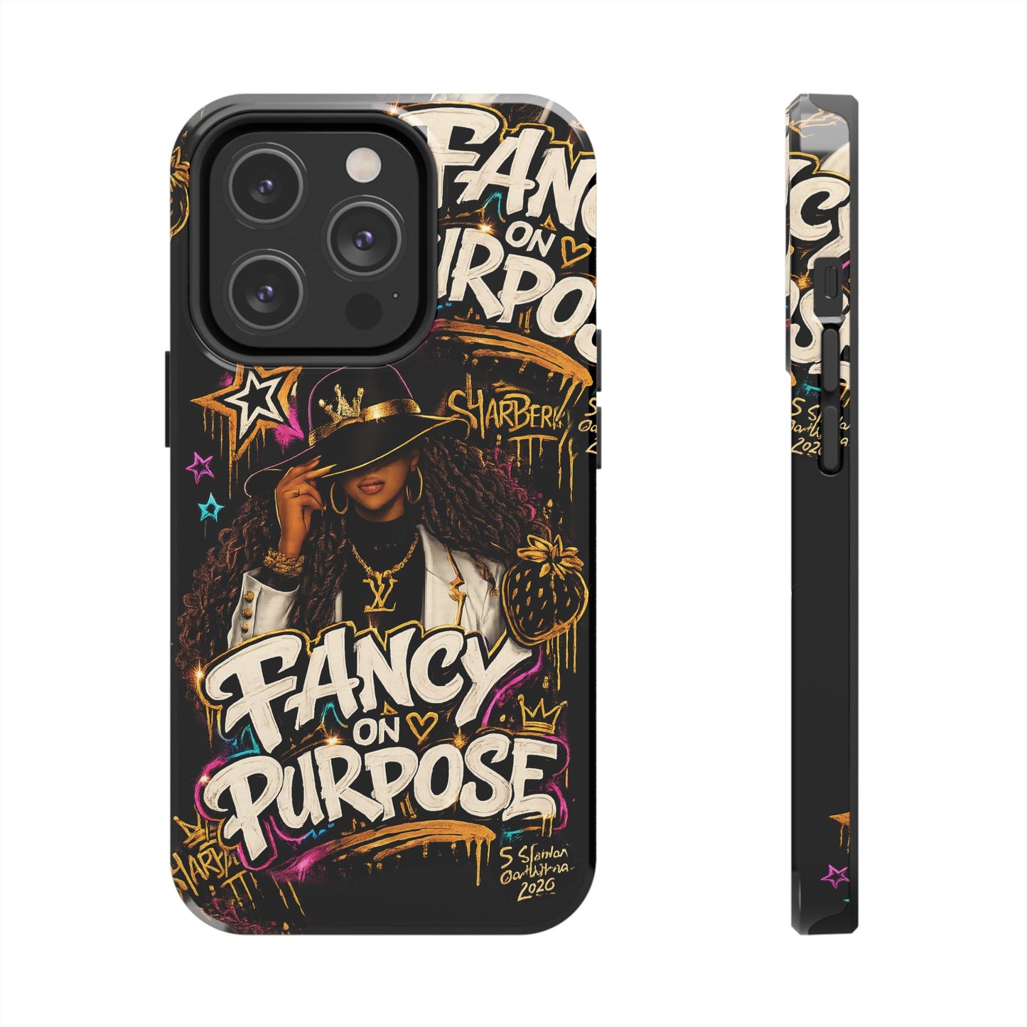 Fancy On Purpose Phone Case – Bold Black Woman Street Art Design