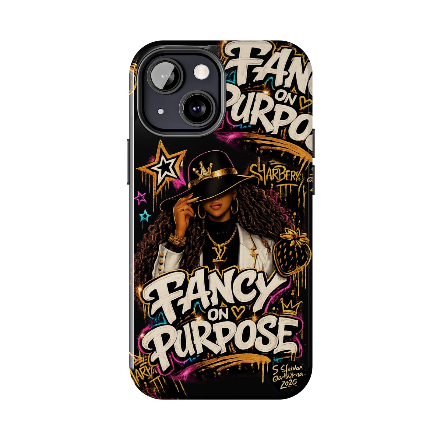 Fancy On Purpose Phone Case – Bold Black Woman Street Art Design