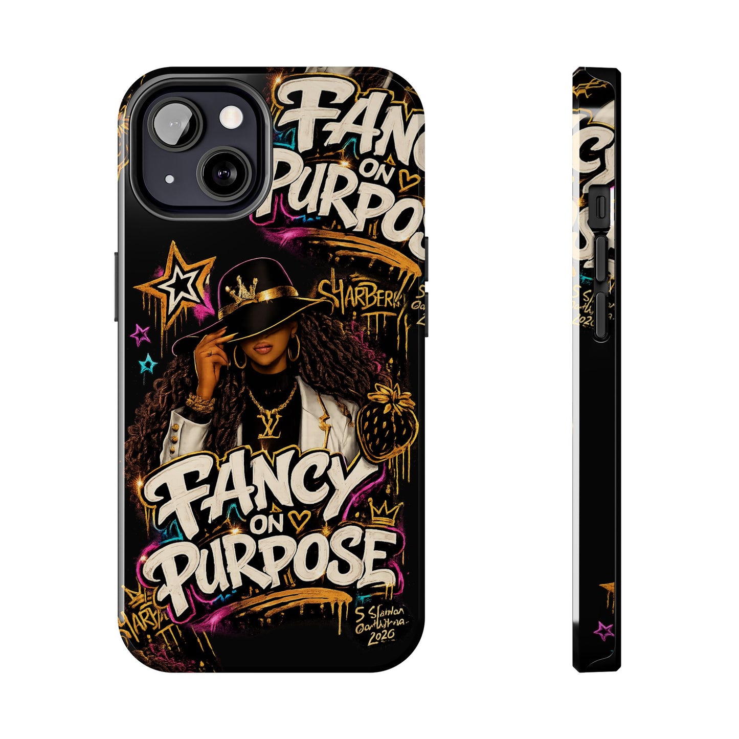 Fancy On Purpose Phone Case – Bold Black Woman Street Art Design