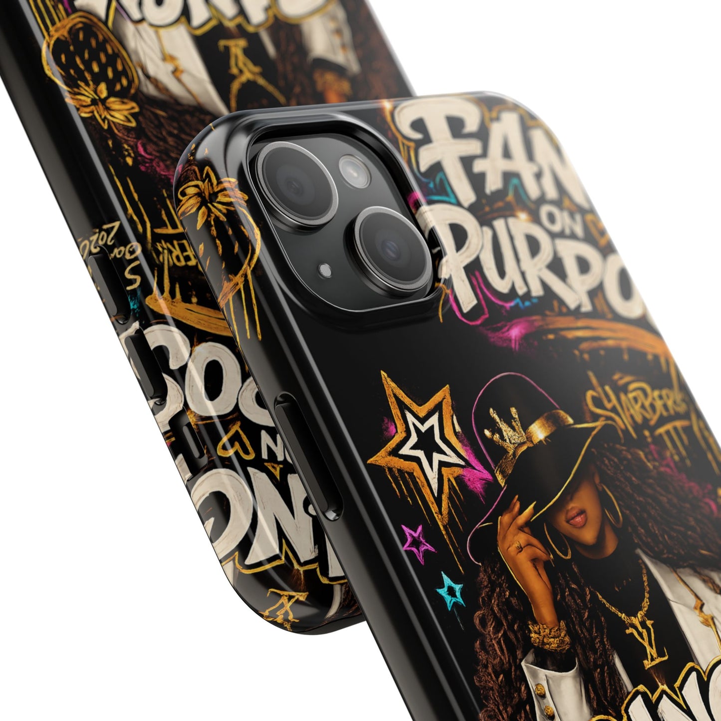 Fancy On Purpose Phone Case – Bold Black Woman Street Art Design