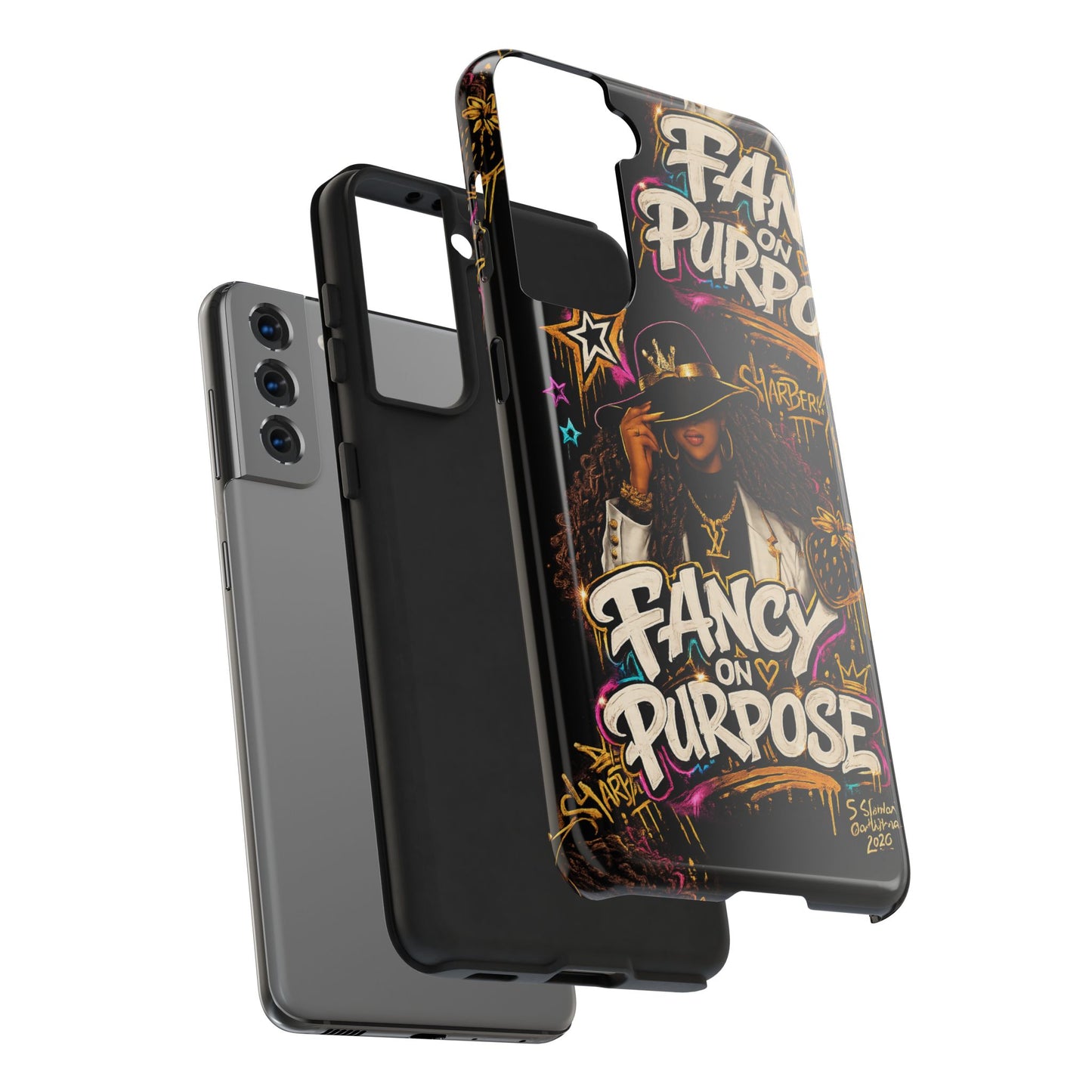 Fancy On Purpose Phone Case – Bold Black Woman Street Art Design