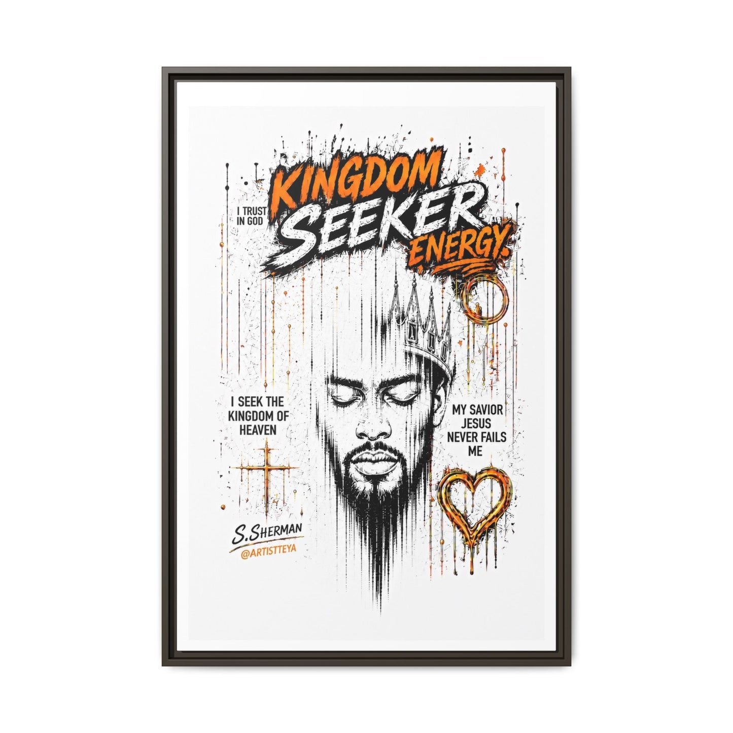 Kingdom Seeker Energy™

Faith-Inspired Contemporary Art  Canvas Print Matte Canvas, Framed (Multi-color)
