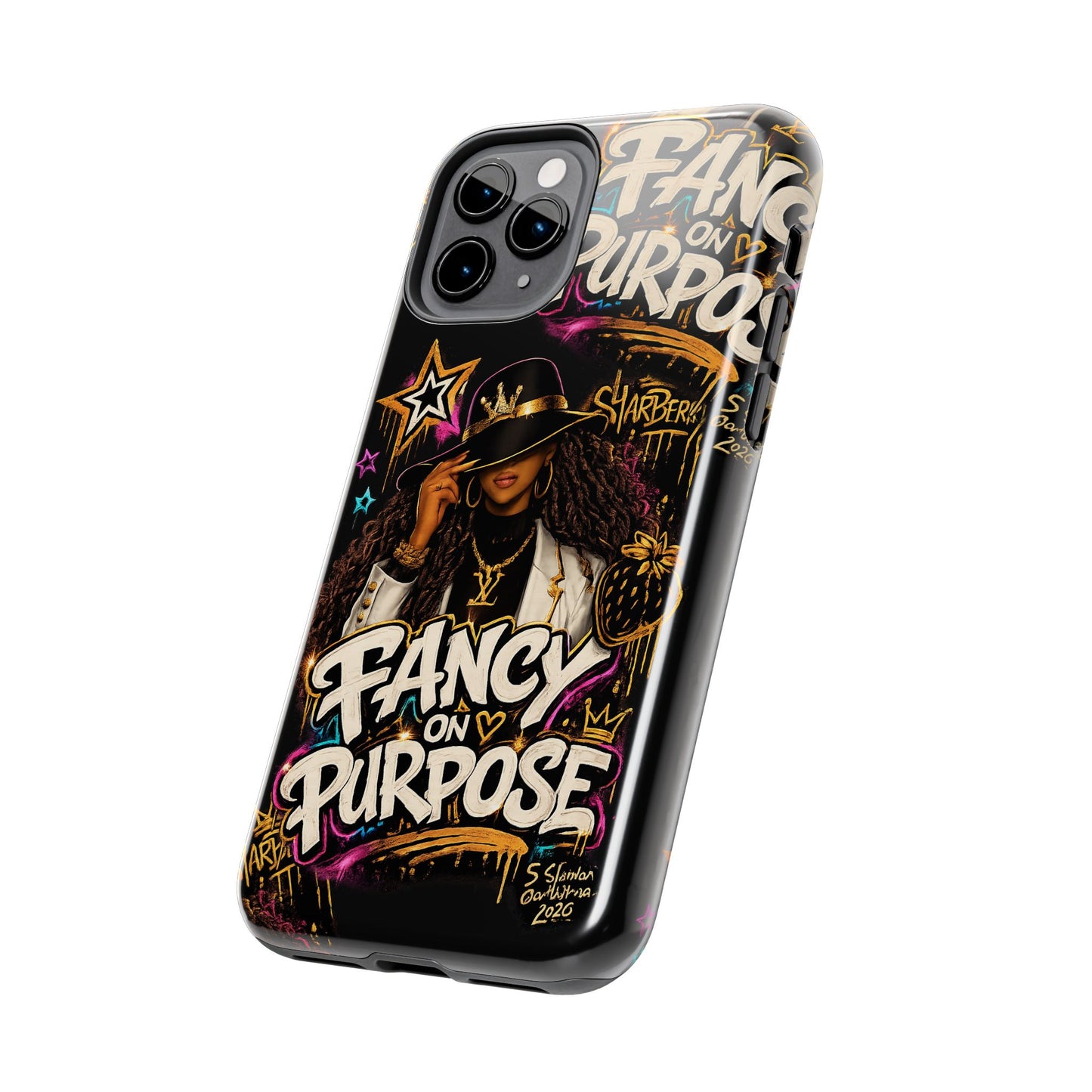 Fancy On Purpose Phone Case – Bold Black Woman Street Art Design