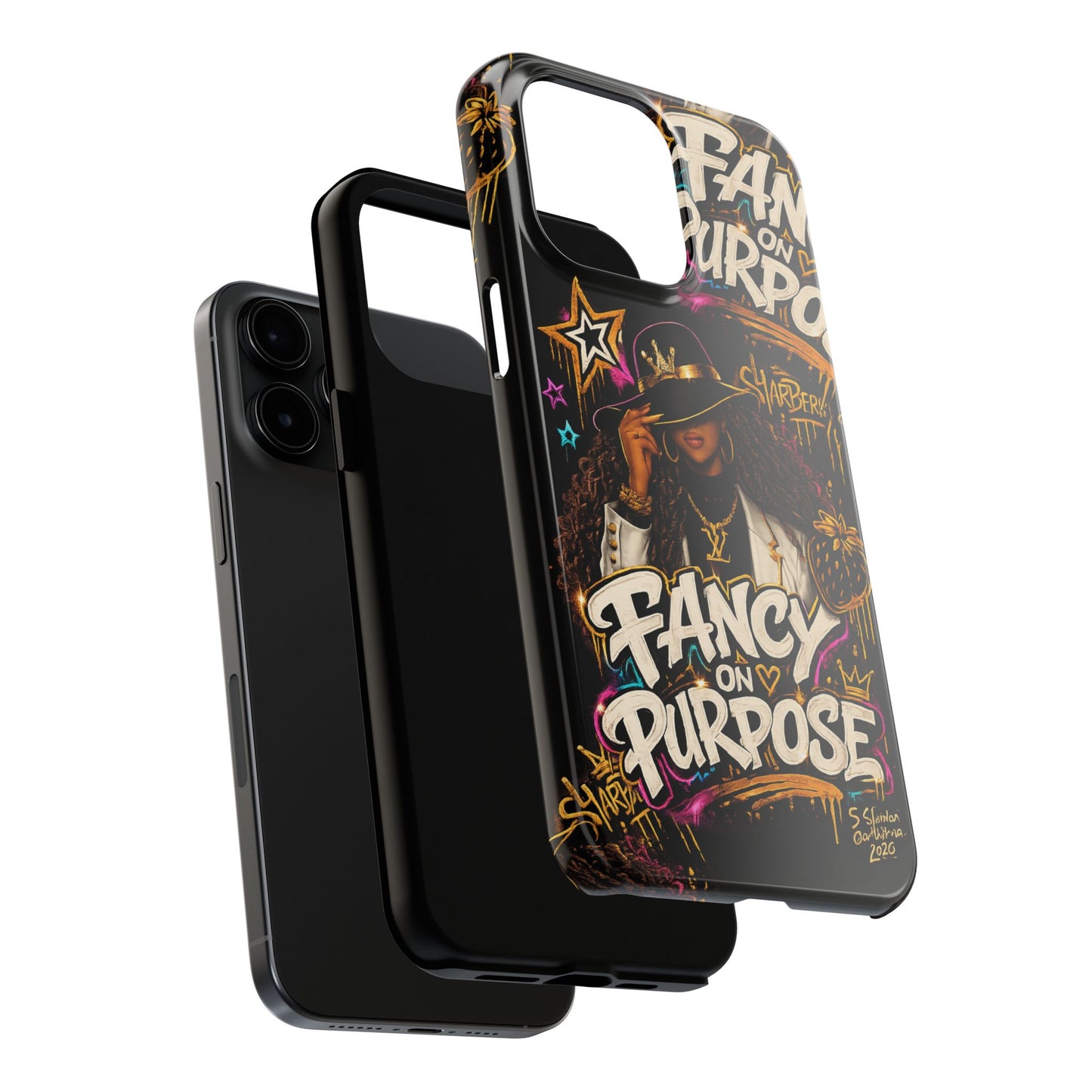 Fancy On Purpose Phone Case – Bold Black Woman Street Art Design