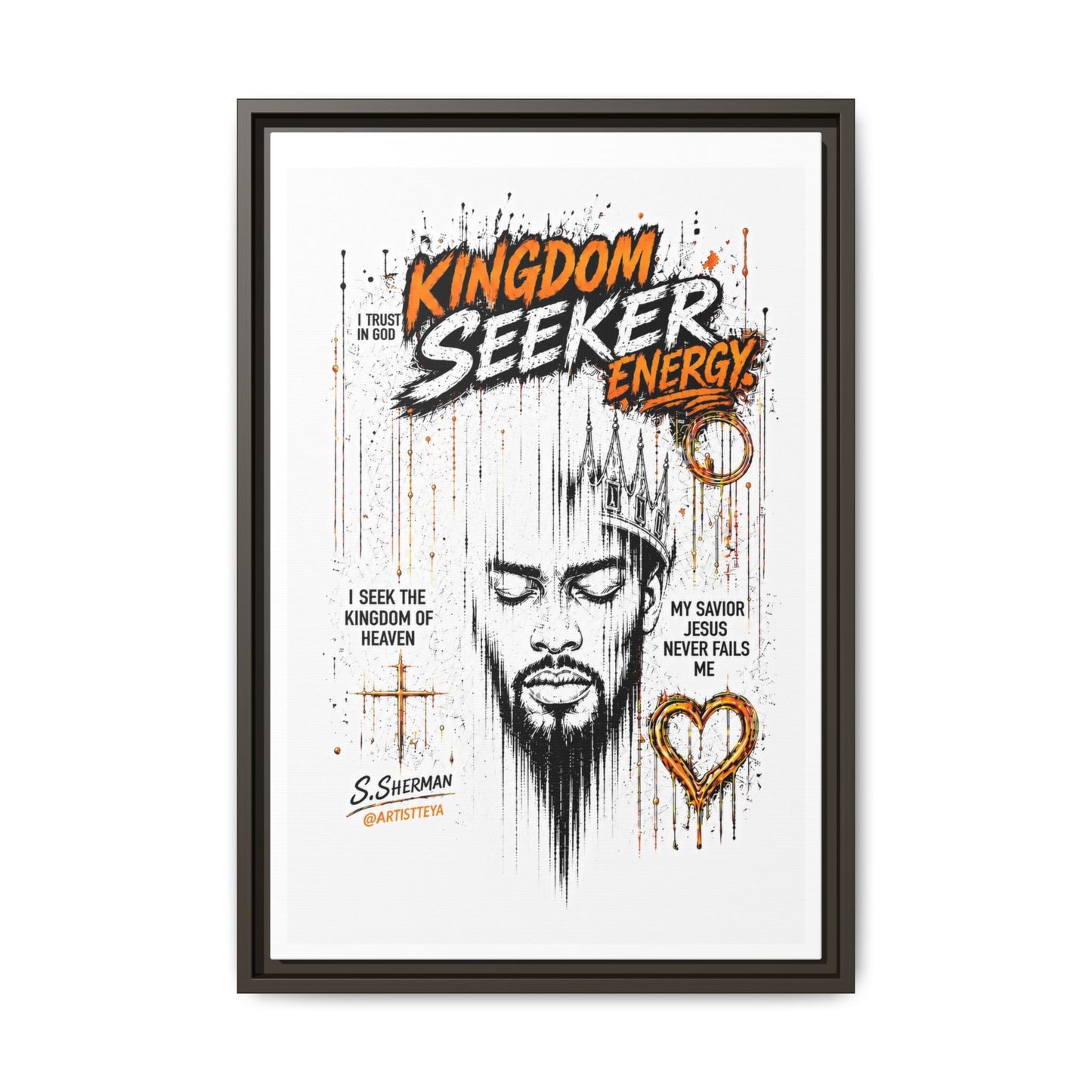 Kingdom Seeker Energy™

Faith-Inspired Contemporary Art  Canvas Print Matte Canvas, Framed (Multi-color)