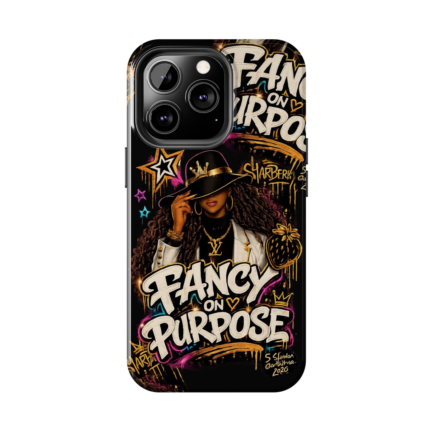 Fancy On Purpose Phone Case – Bold Black Woman Street Art Design