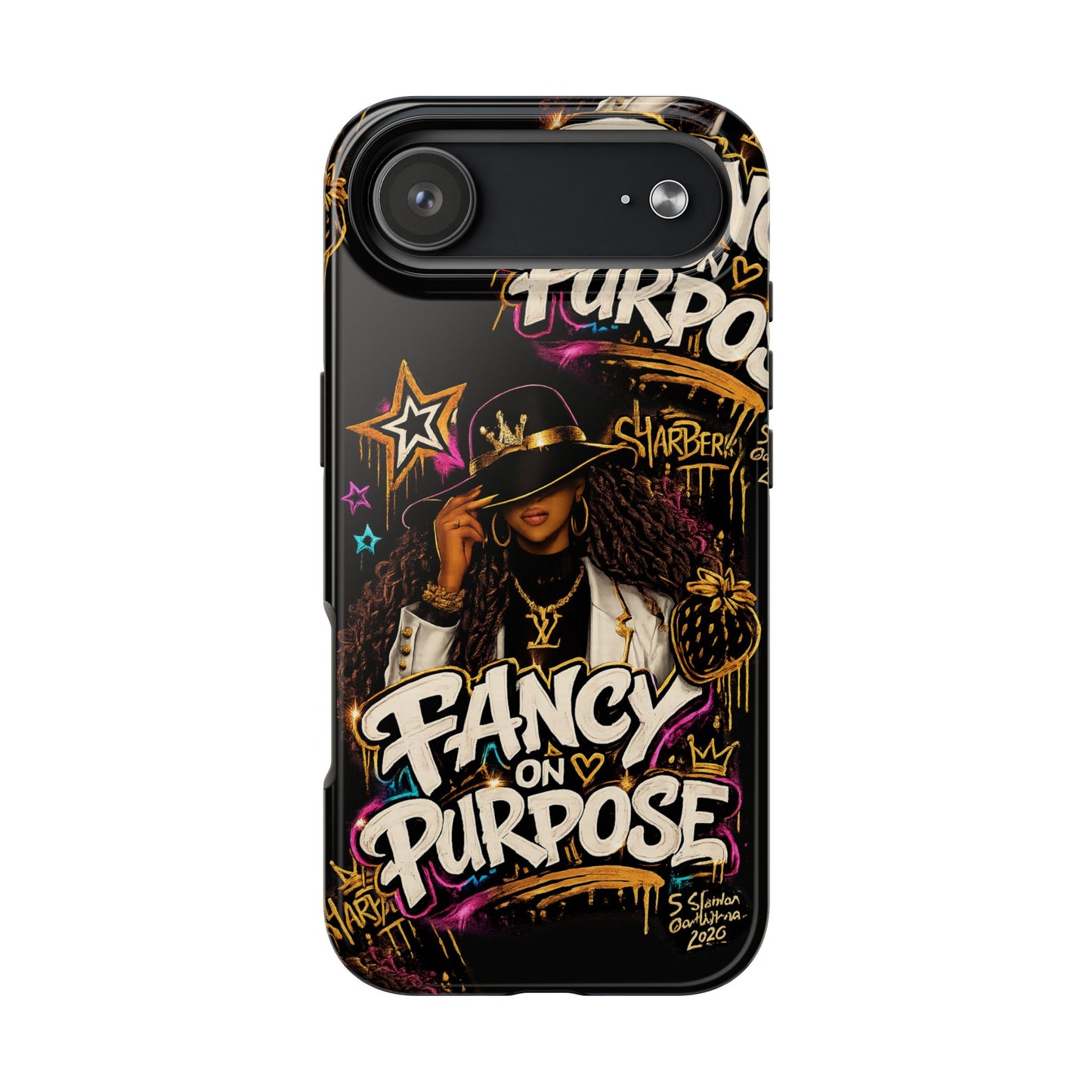 Fancy On Purpose Phone Case – Bold Black Woman Street Art Design