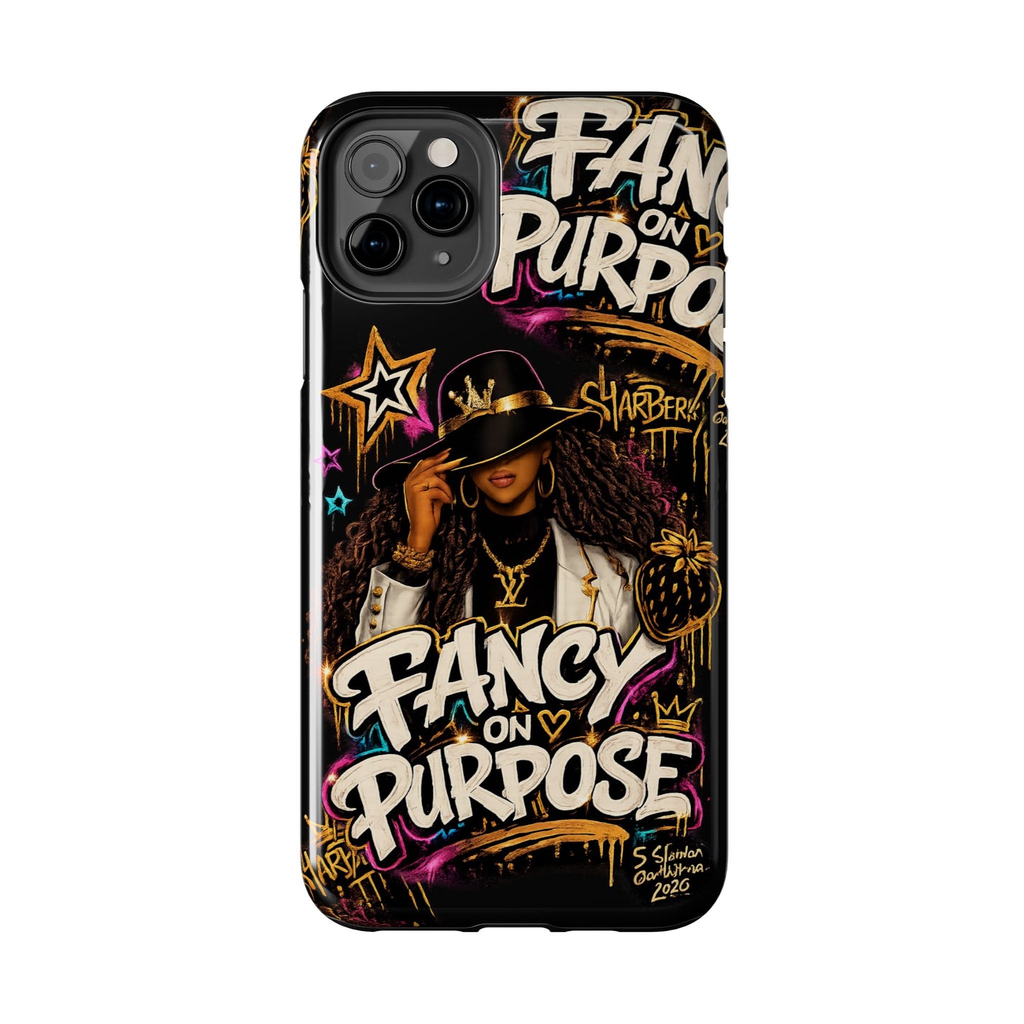 Fancy On Purpose Phone Case – Bold Black Woman Street Art Design