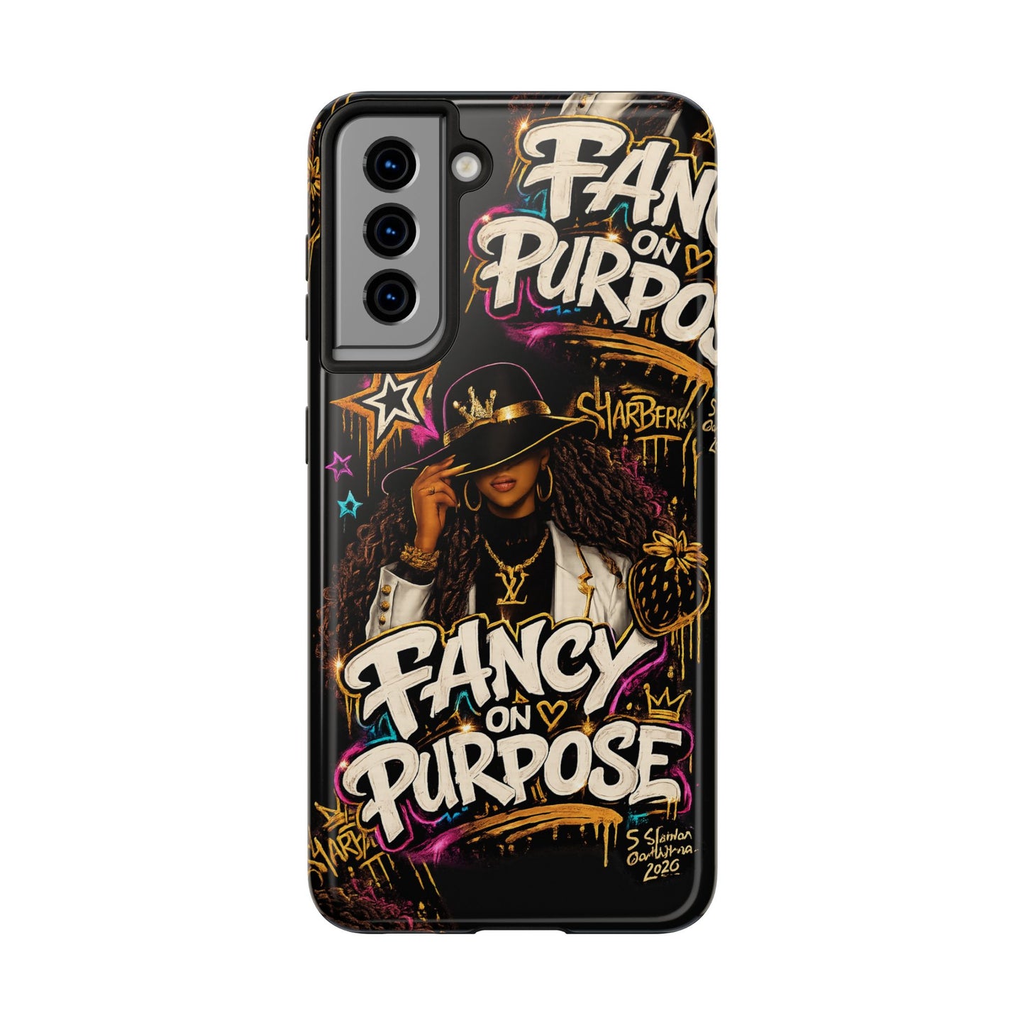 Fancy On Purpose Phone Case – Bold Black Woman Street Art Design
