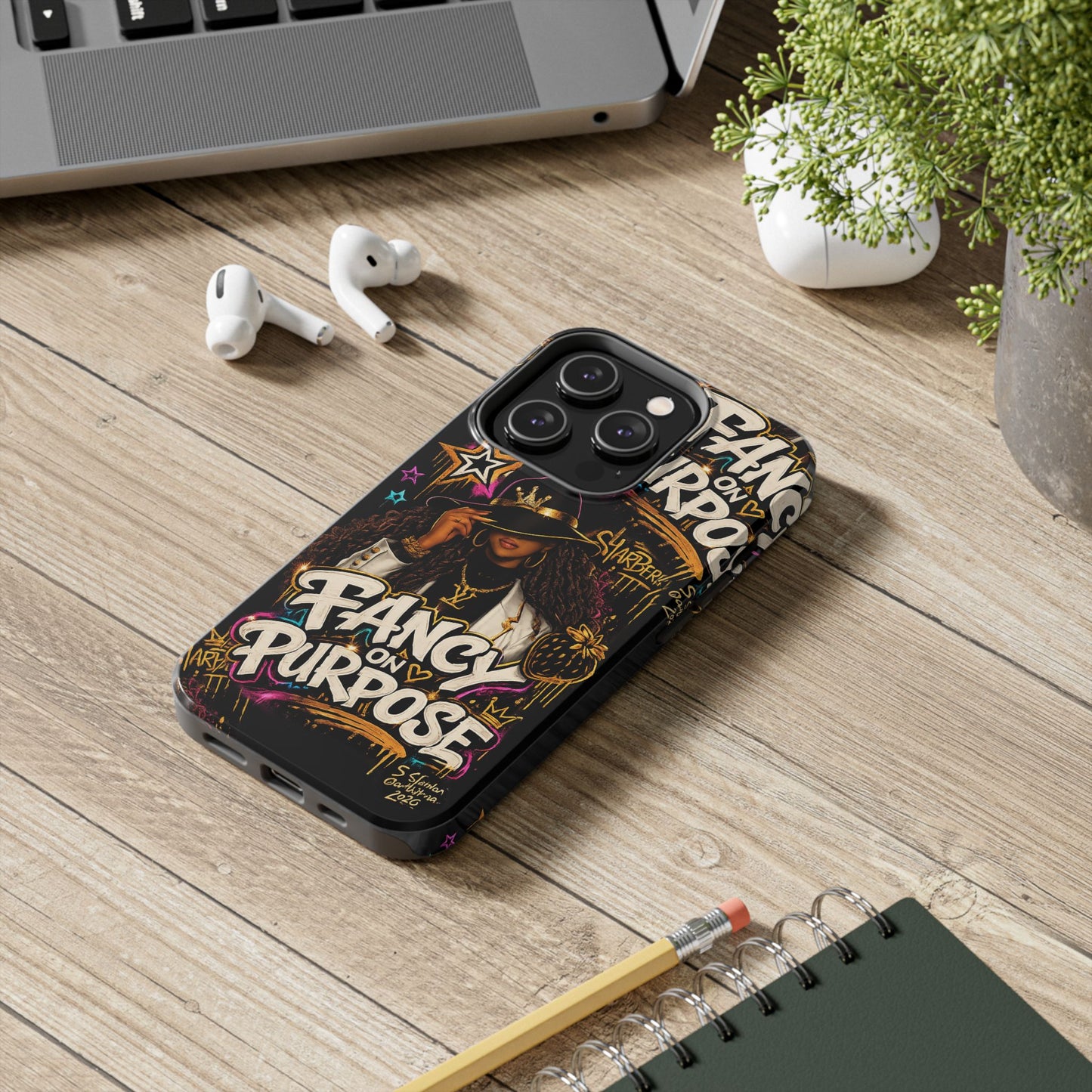 Fancy On Purpose Phone Case – Bold Black Woman Street Art Design