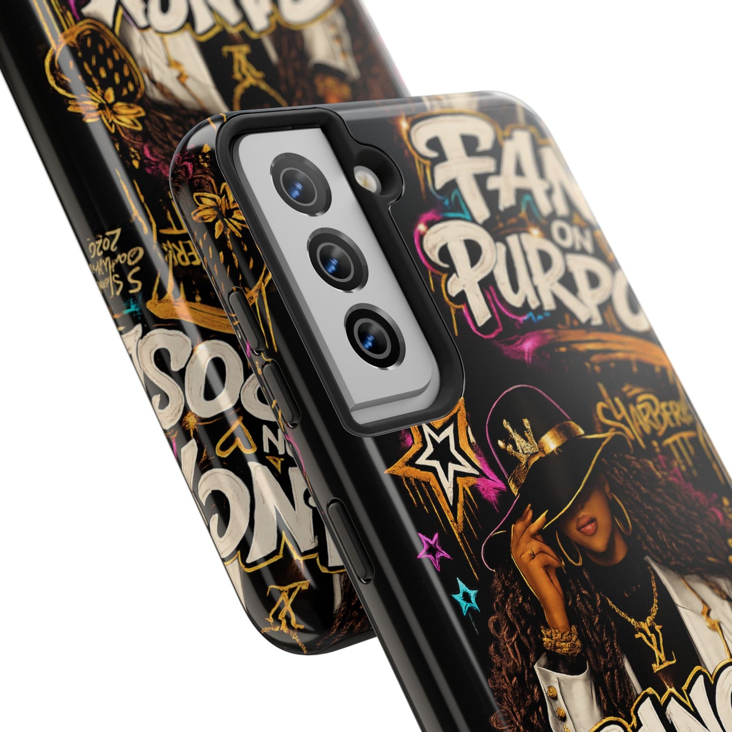 Fancy On Purpose Phone Case – Bold Black Woman Street Art Design