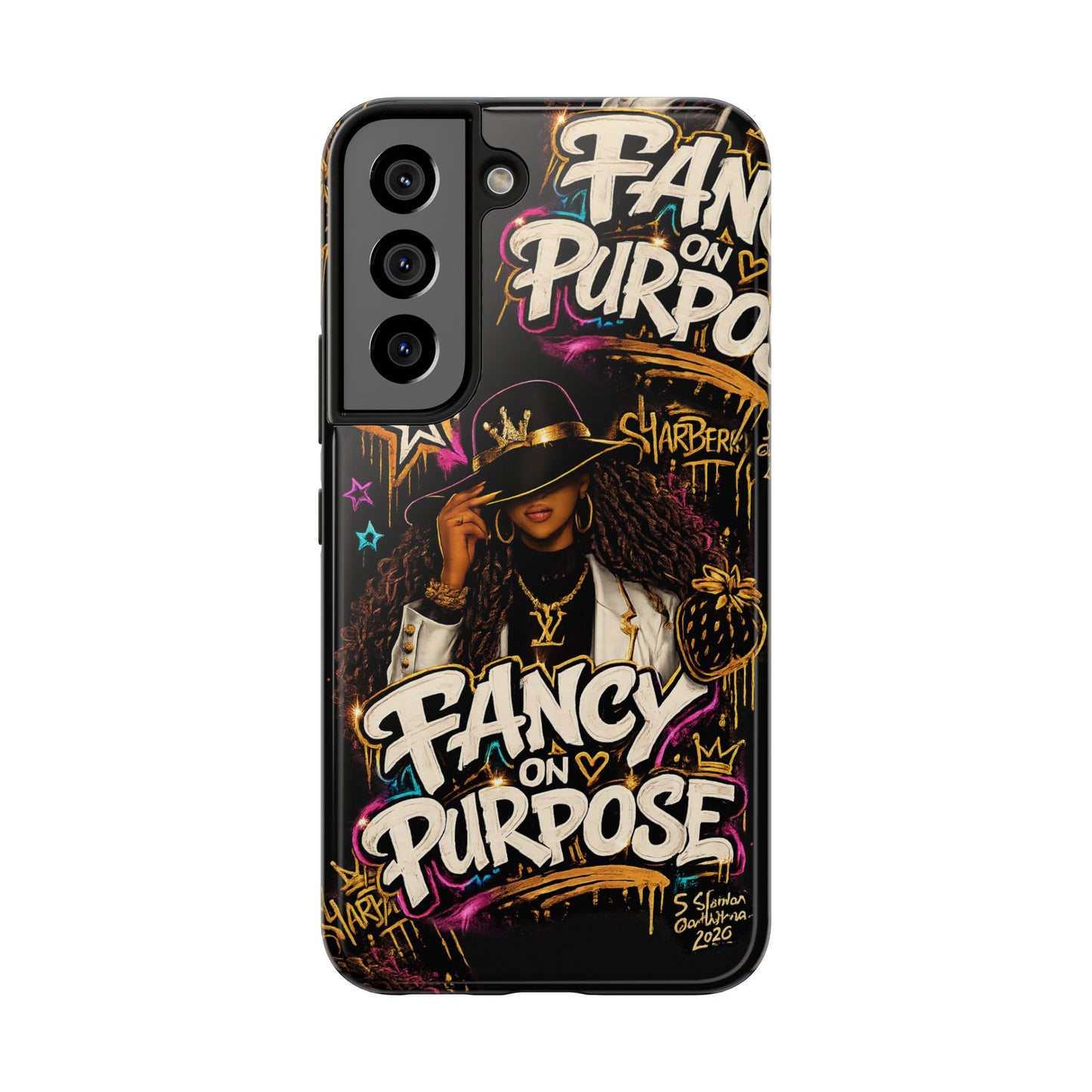 Fancy On Purpose Phone Case – Bold Black Woman Street Art Design