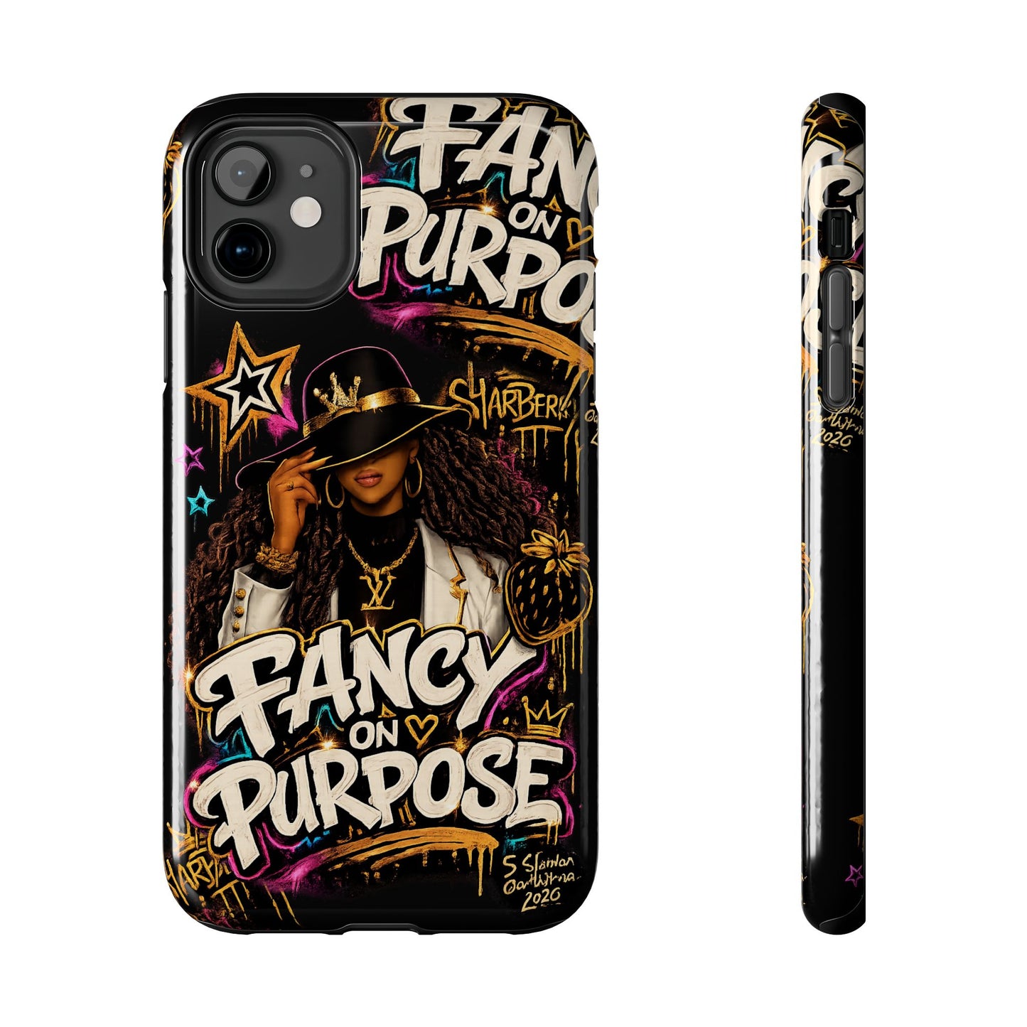 Fancy On Purpose Phone Case – Bold Black Woman Street Art Design