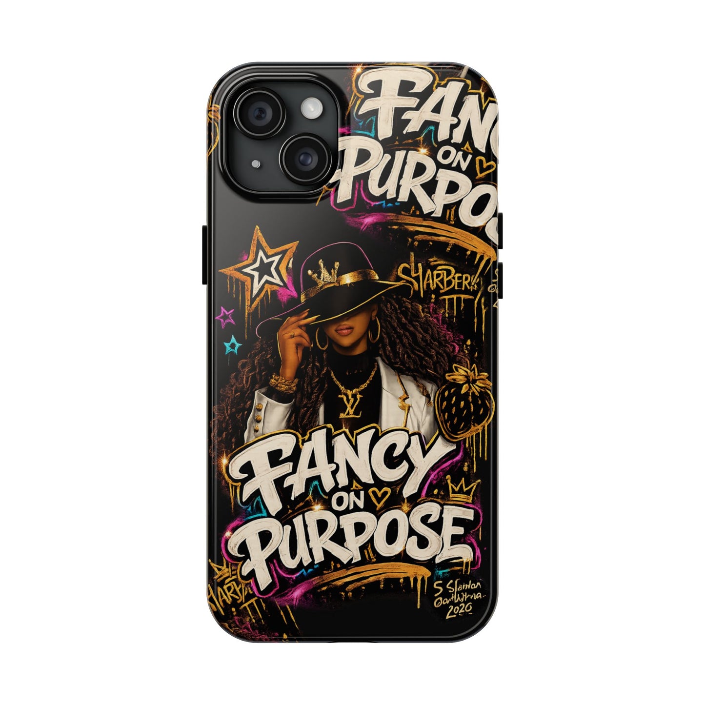 Fancy On Purpose Phone Case – Bold Black Woman Street Art Design