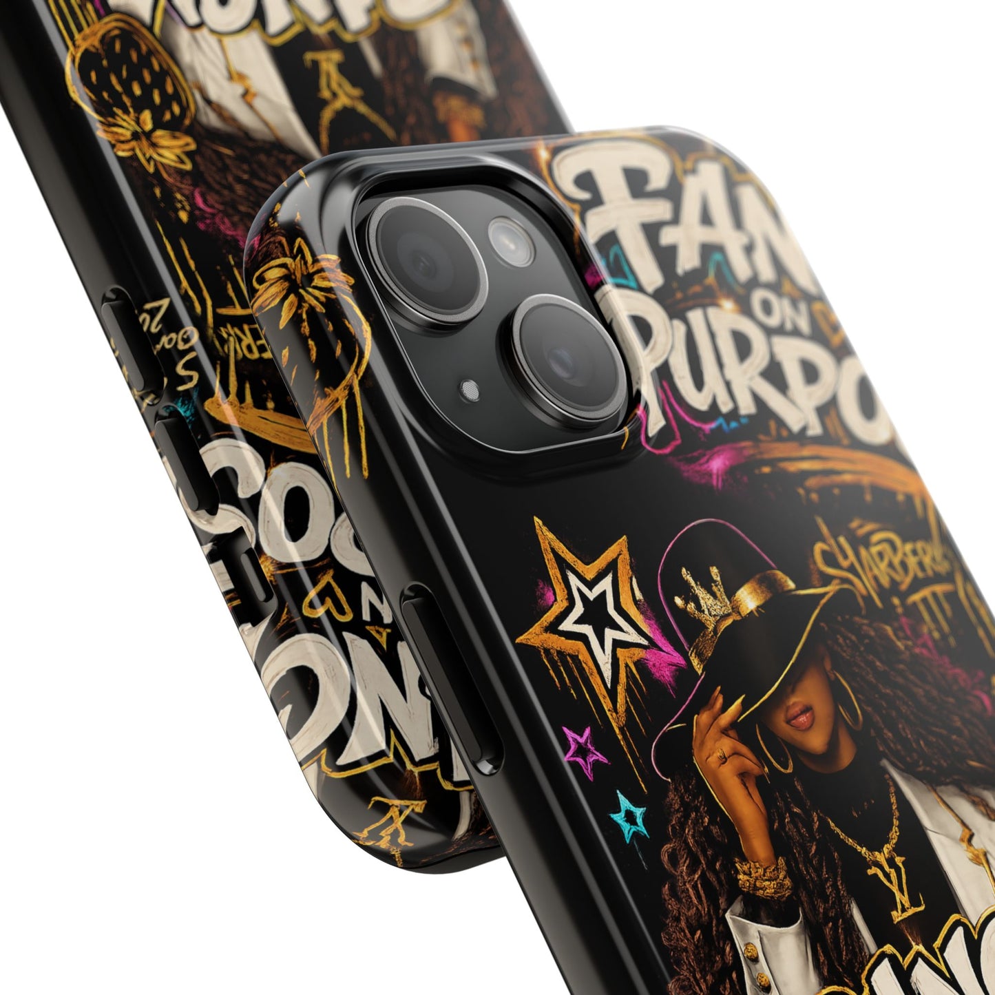 Fancy On Purpose Phone Case – Bold Black Woman Street Art Design
