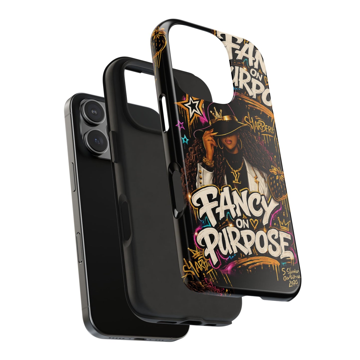 Fancy On Purpose Phone Case – Bold Black Woman Street Art Design