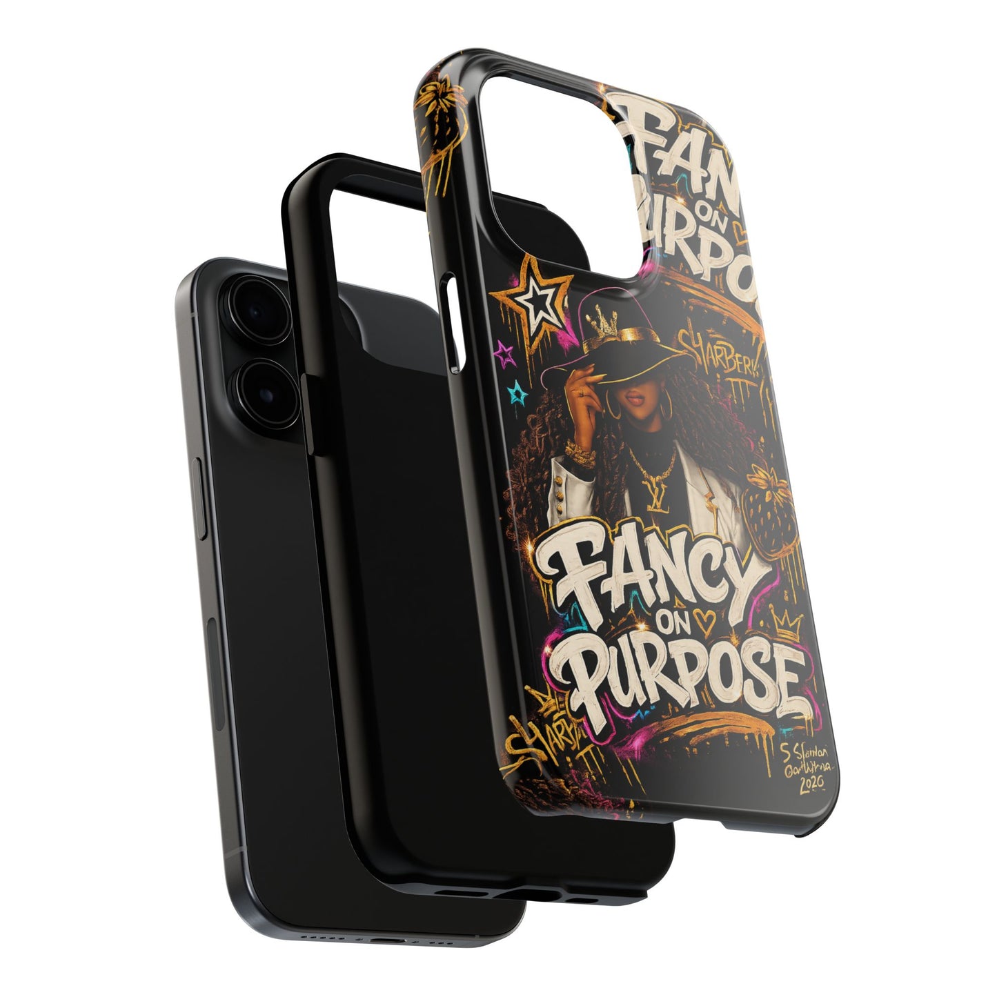 Fancy On Purpose Phone Case – Bold Black Woman Street Art Design