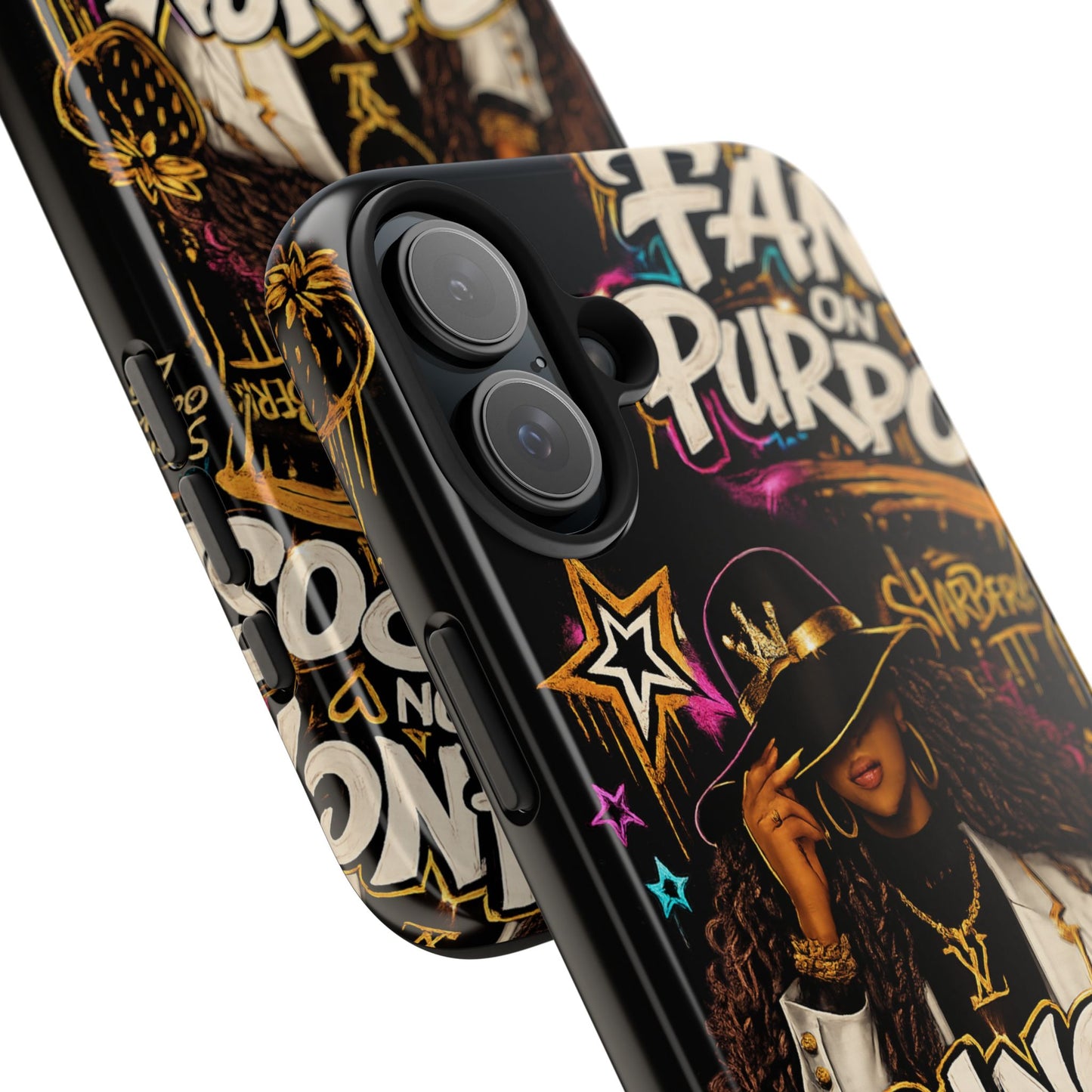 Fancy On Purpose Phone Case – Bold Black Woman Street Art Design