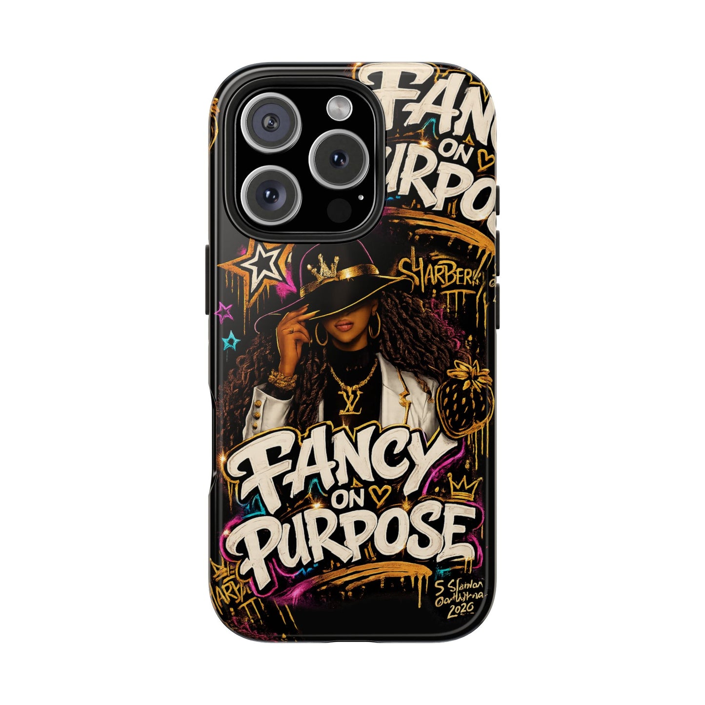 Fancy On Purpose Phone Case – Bold Black Woman Street Art Design