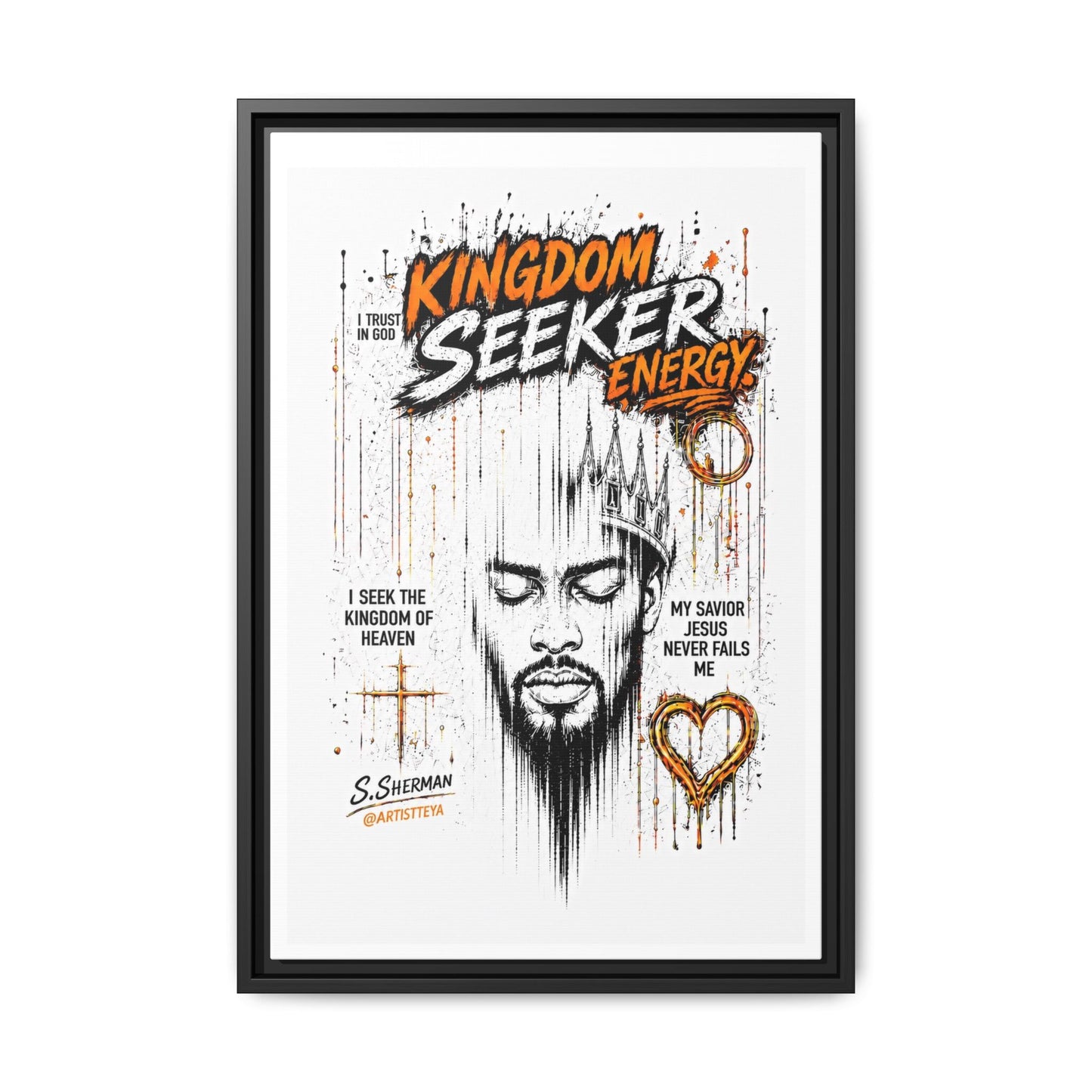 Kingdom Seeker Energy™

Faith-Inspired Contemporary Art  Canvas Print Matte Canvas, Framed (Multi-color)