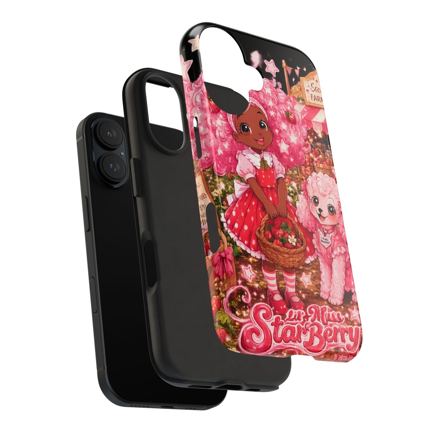 Tough Phone Case — Lil'Miss StarBerry & Maltipoo MooMoo Strawberry Farm Sleepy Night