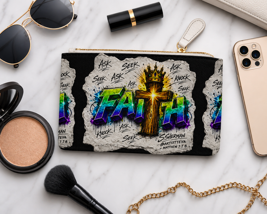 Mini Clutch ‘ FAITH’ faux clutch