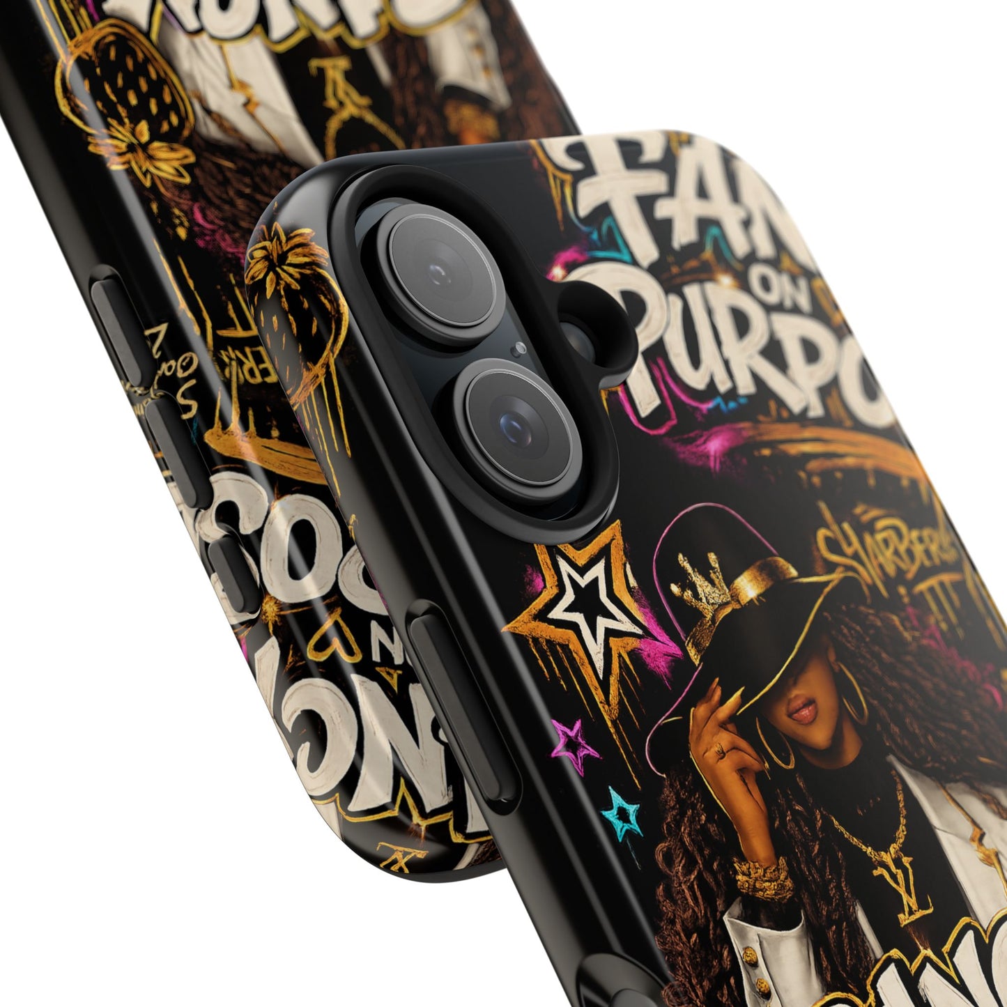 Fancy On Purpose Phone Case – Bold Black Woman Street Art Design