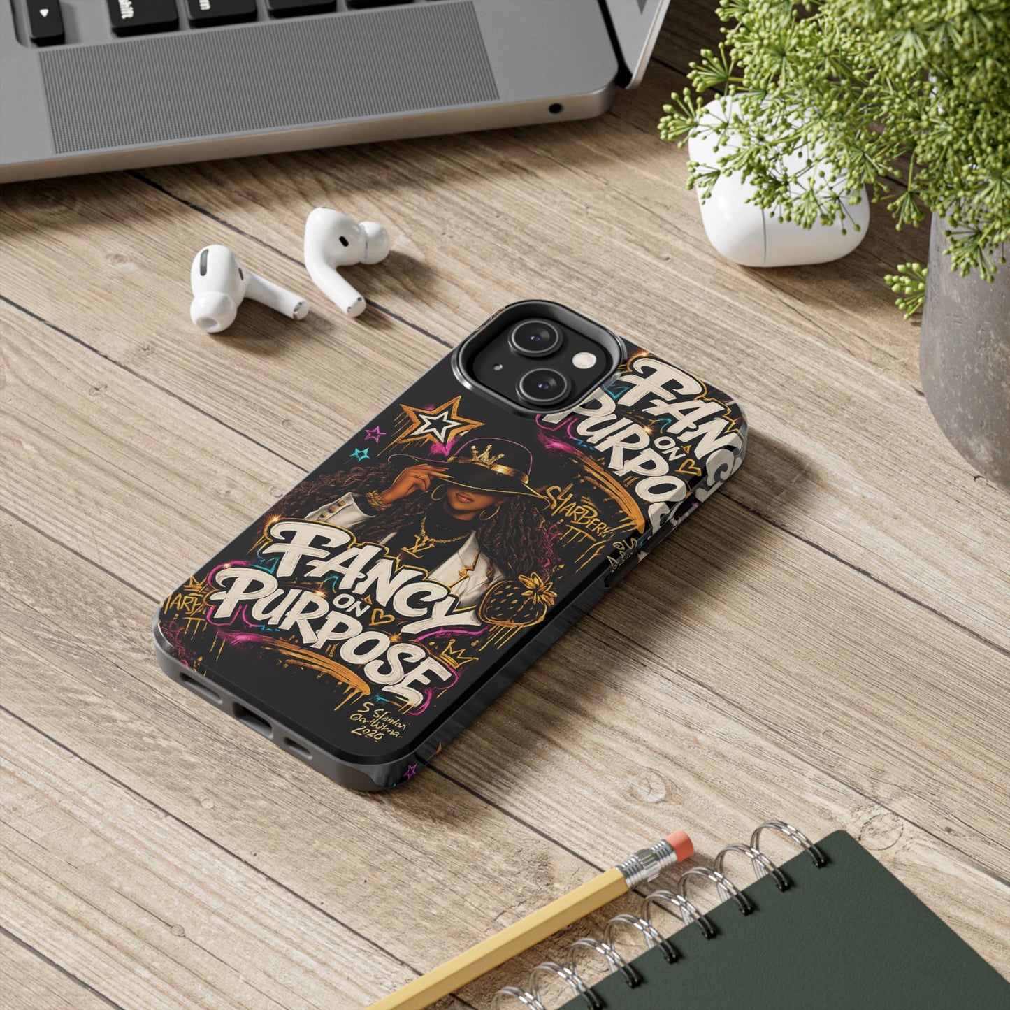 Fancy On Purpose Phone Case – Bold Black Woman Street Art Design