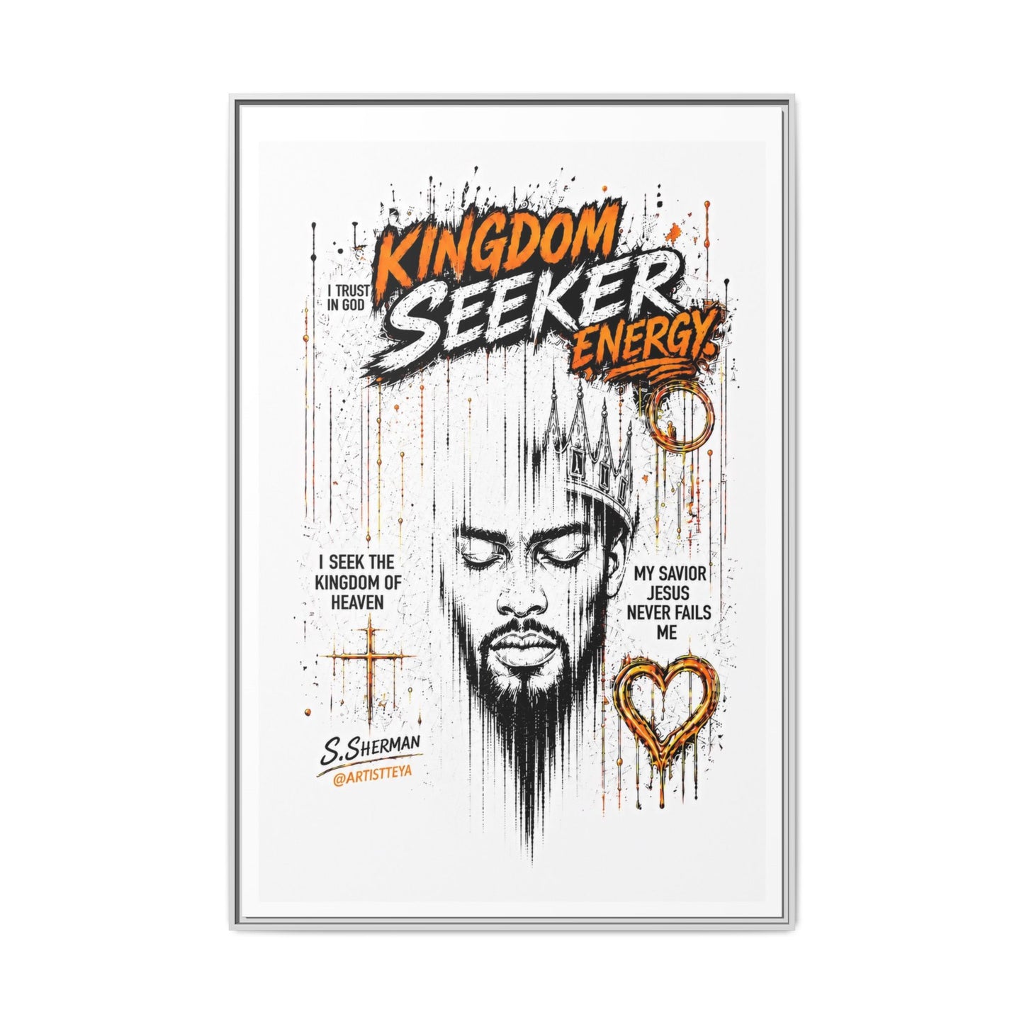 Kingdom Seeker Energy™

Faith-Inspired Contemporary Art  Canvas Print Matte Canvas, Framed (Multi-color)