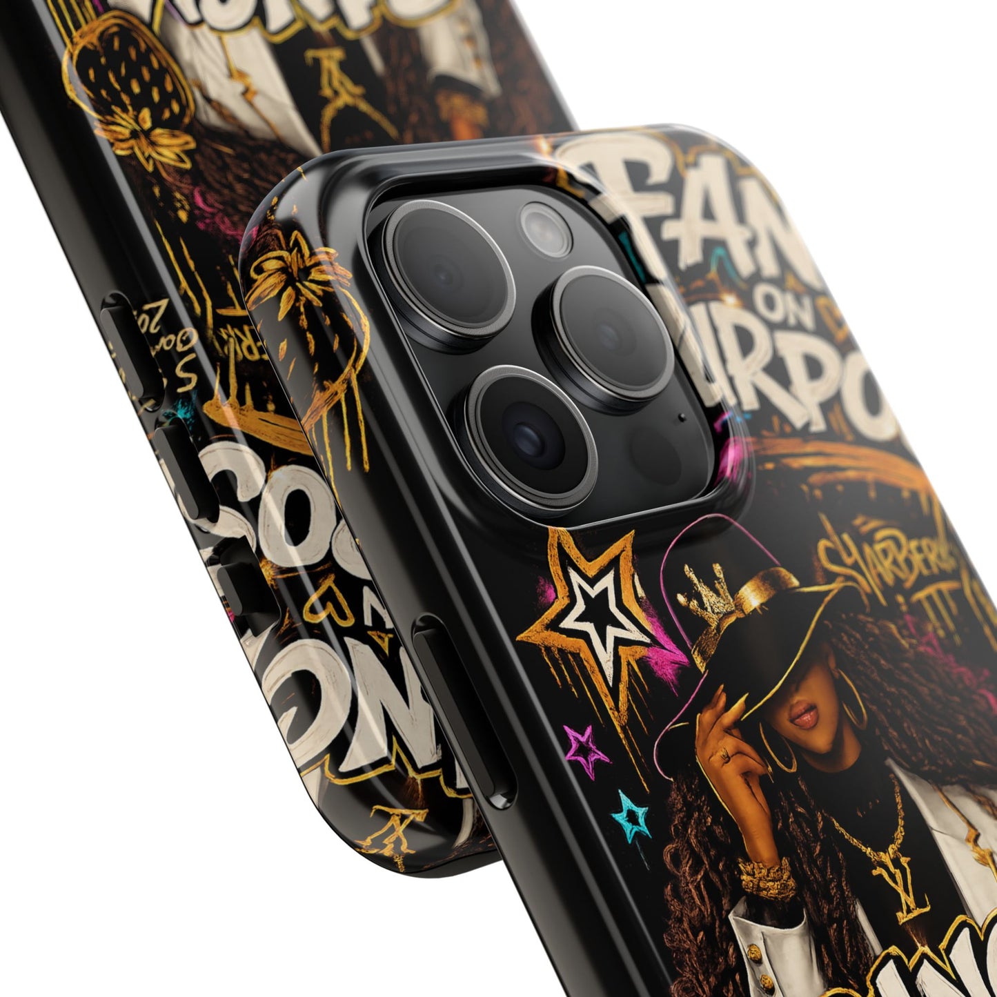Fancy On Purpose Phone Case – Bold Black Woman Street Art Design