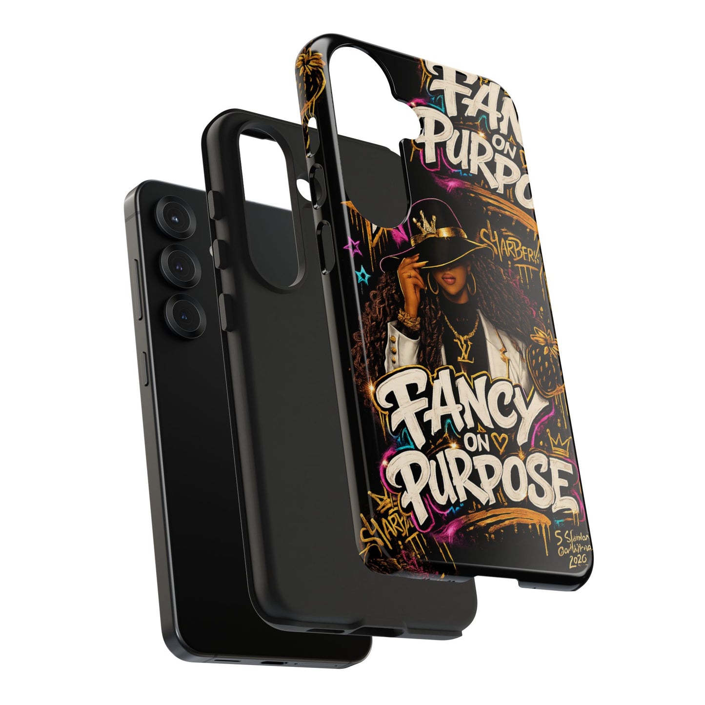 Fancy On Purpose Phone Case – Bold Black Woman Street Art Design