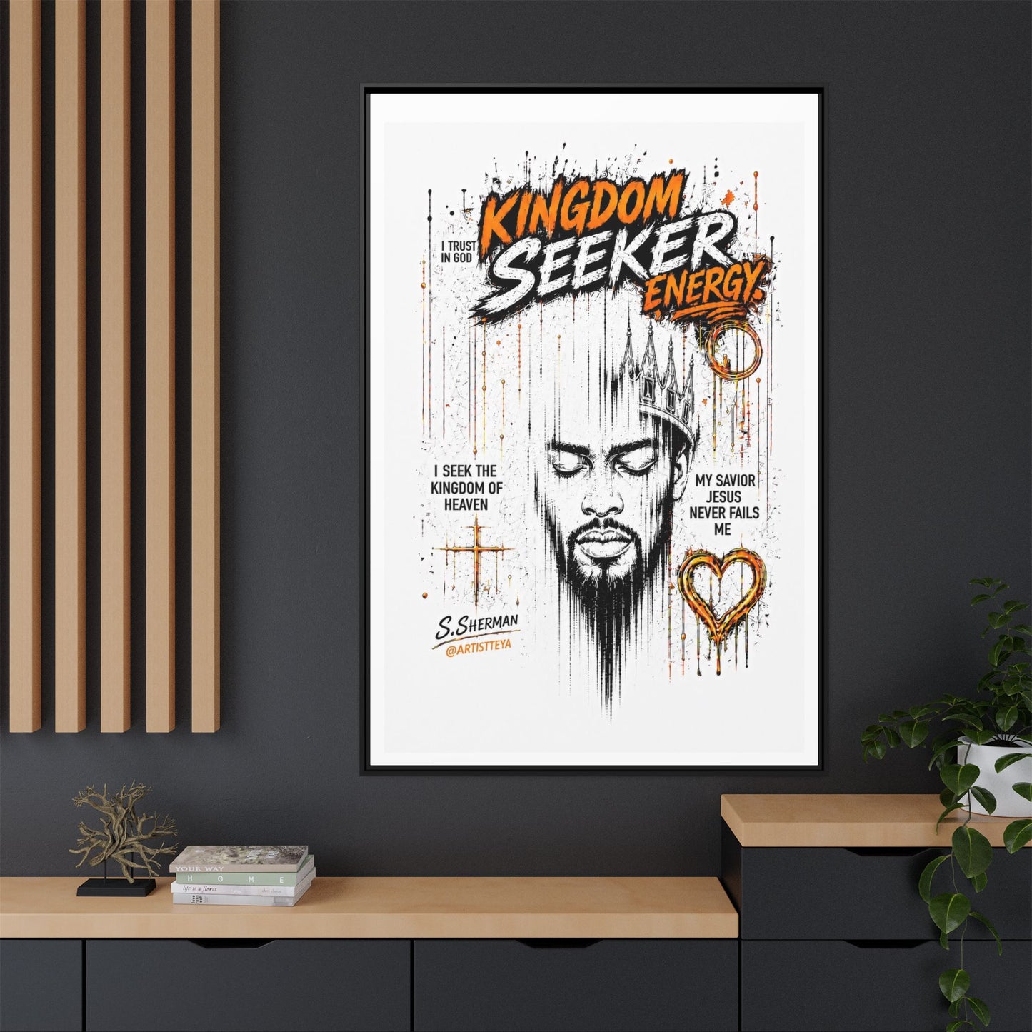 Kingdom Seeker Energy™

Faith-Inspired Contemporary Art  Canvas Print Matte Canvas, Framed (Multi-color)