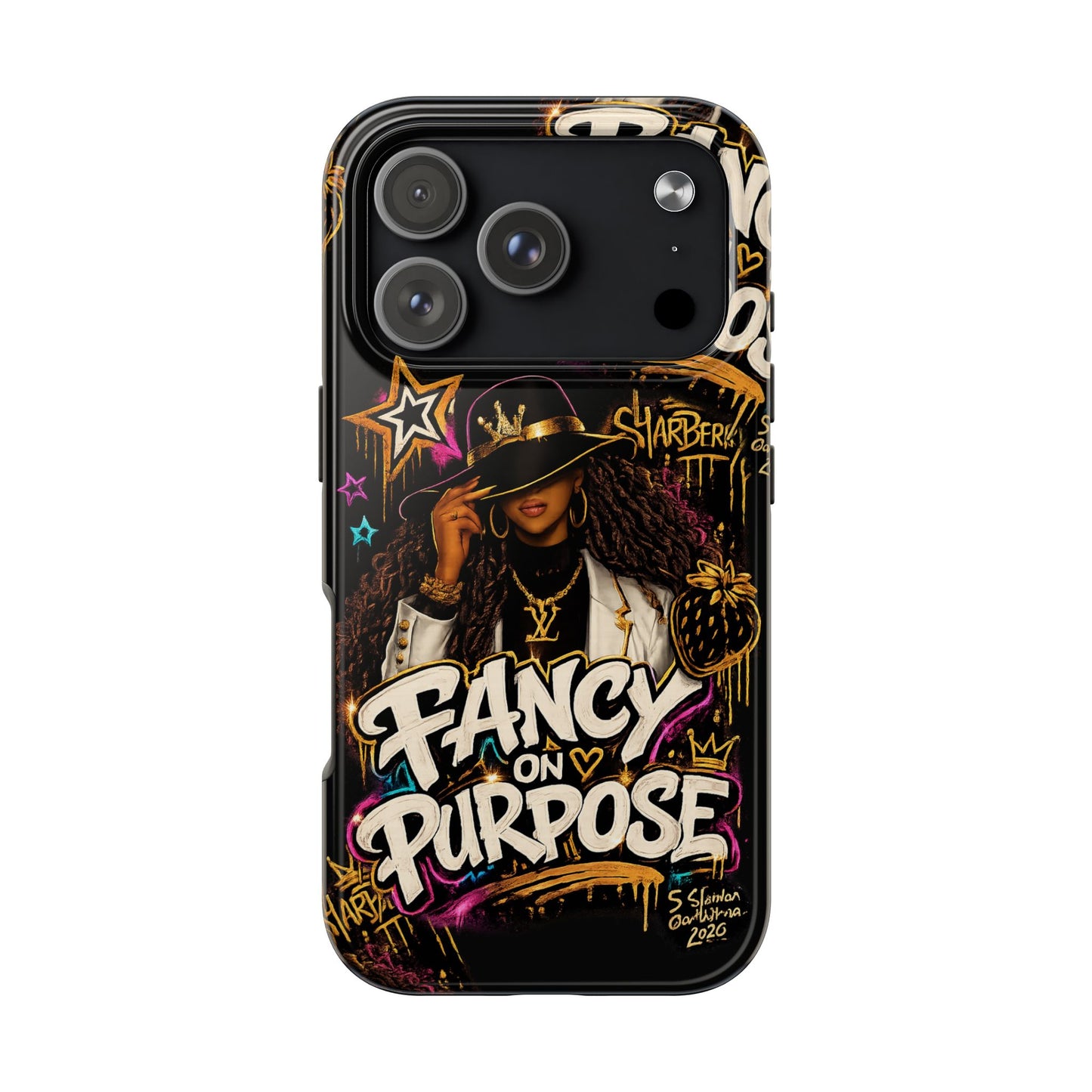 Fancy On Purpose Phone Case – Bold Black Woman Street Art Design